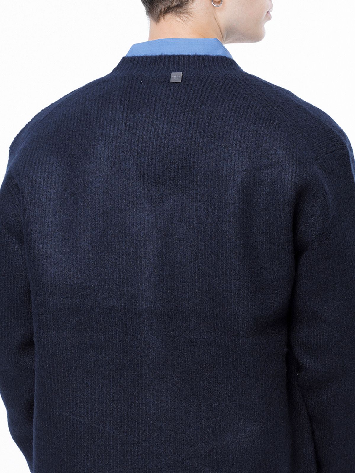 챈세스노이(CHANCE'S NOI) Dense Hazzy Y-neck Cardigan - Navy /M243OT01NY