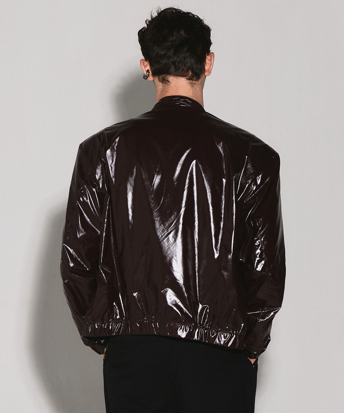 웨슬리 휴스턴(WESLEYHYUSTON) SUNDANCE GLOSSY MOTERCYCLE JACKET BROWN