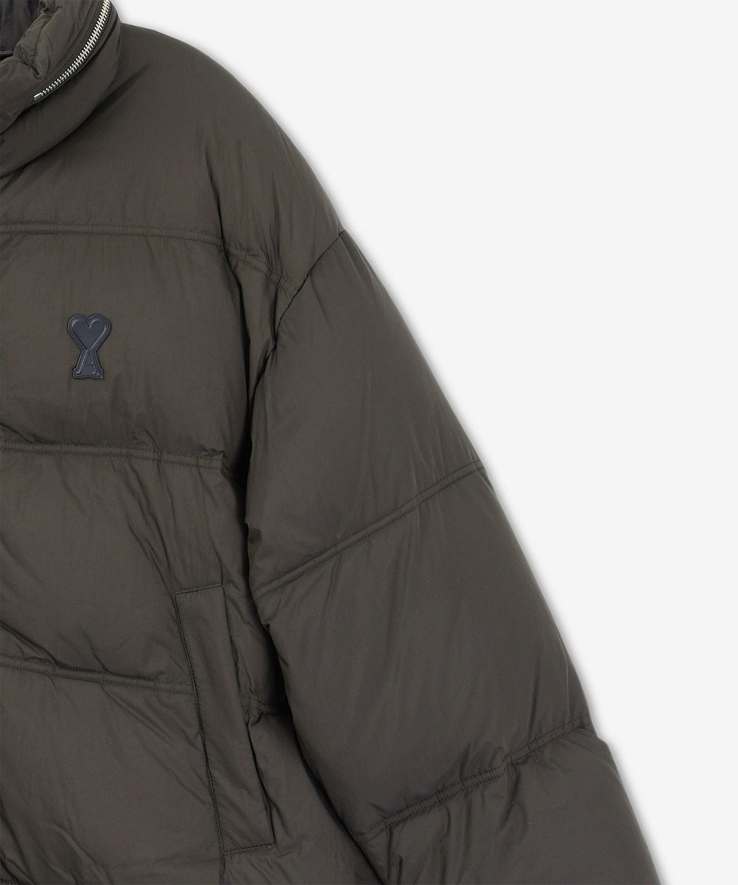 MUSINSA | AMI Heart Logo Padding - Dark Coffee / HJK403PA0009221
