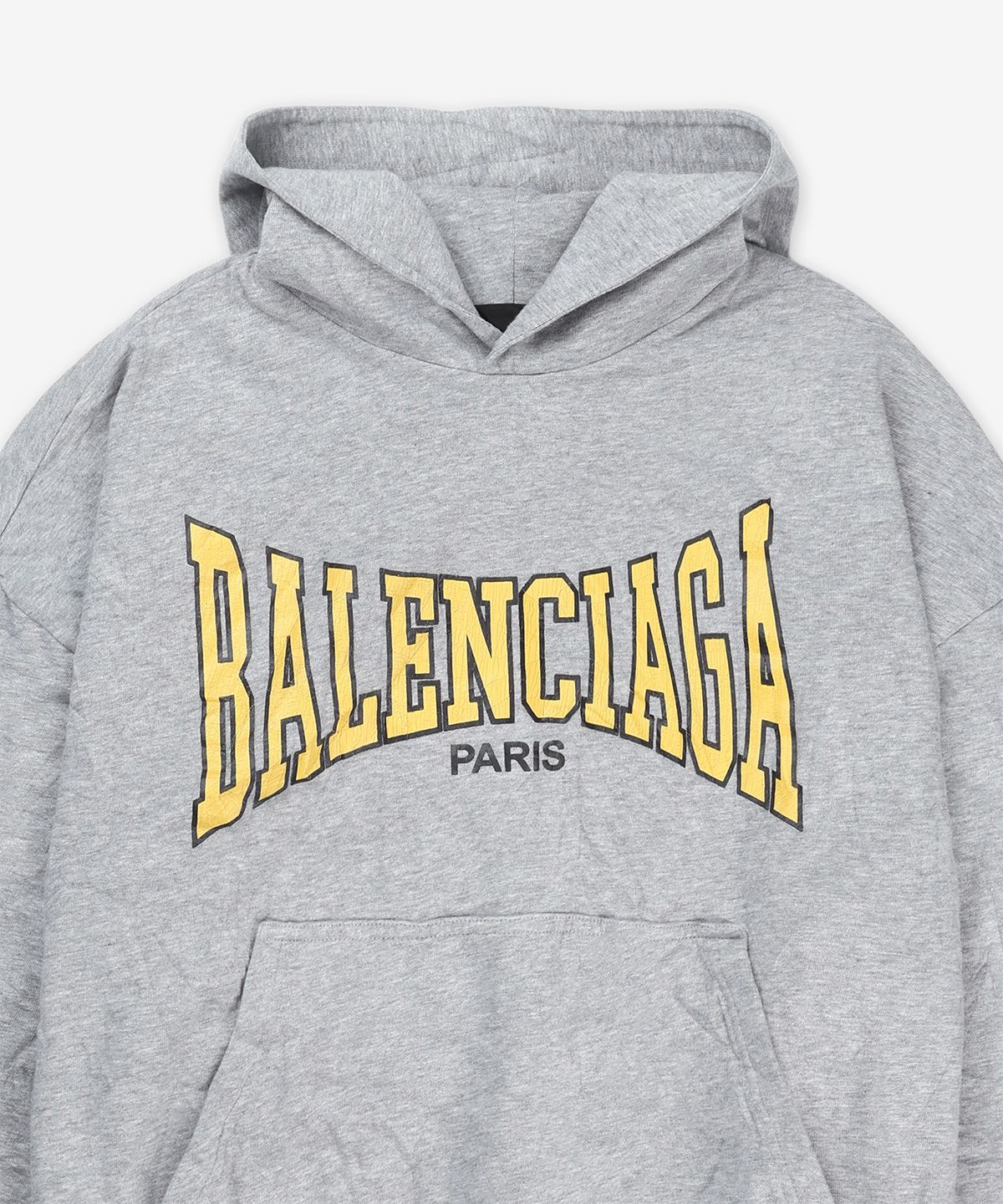 발렌시아가(BALENCIAGA) 레귤러 라인드 후드 - 헤더 그레이:옐로우 / 807999TRVH59921