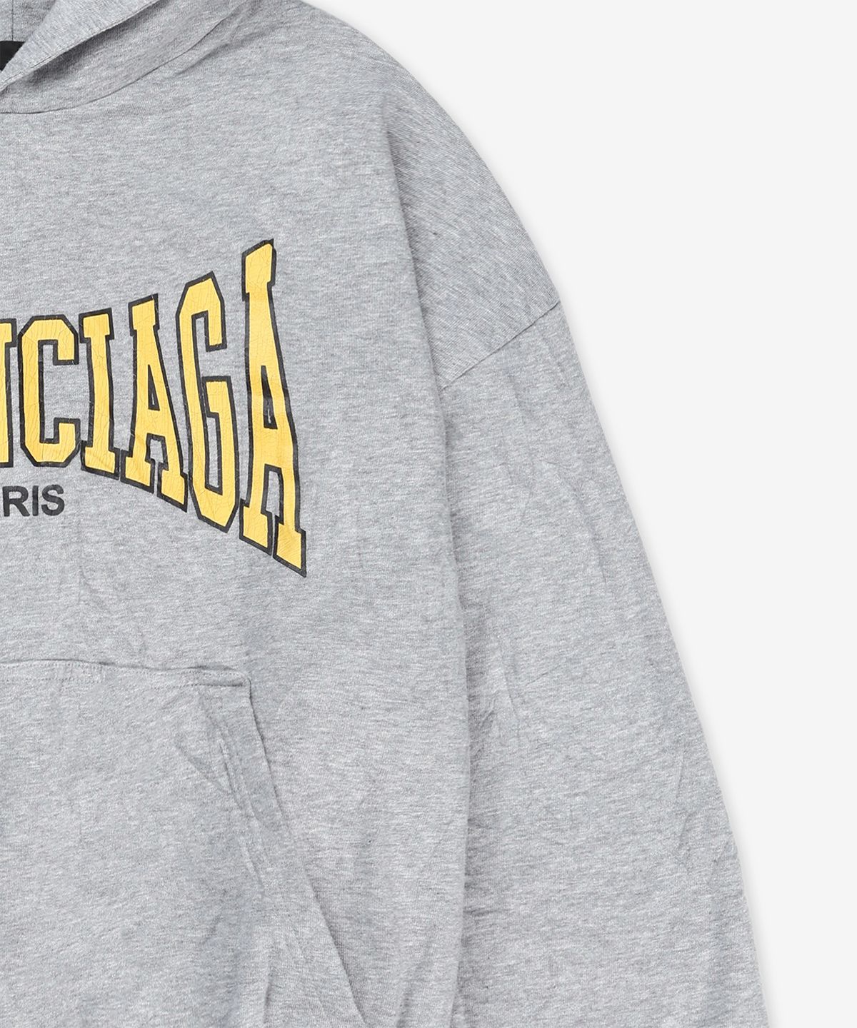 발렌시아가(BALENCIAGA) 레귤러 라인드 후드 - 헤더 그레이:옐로우 / 807999TRVH59921