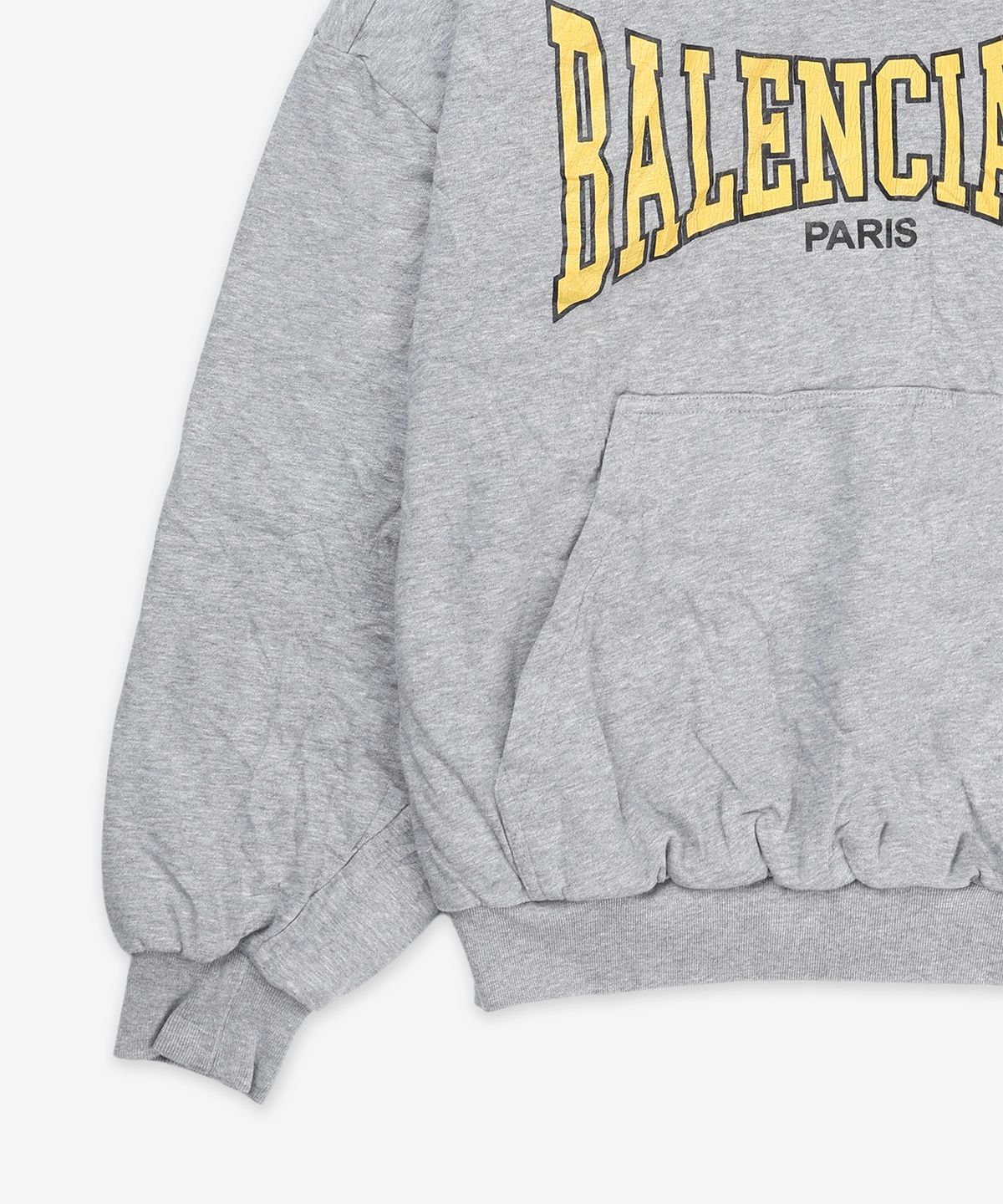 발렌시아가(BALENCIAGA) 레귤러 라인드 후드 - 헤더 그레이:옐로우 / 807999TRVH59921