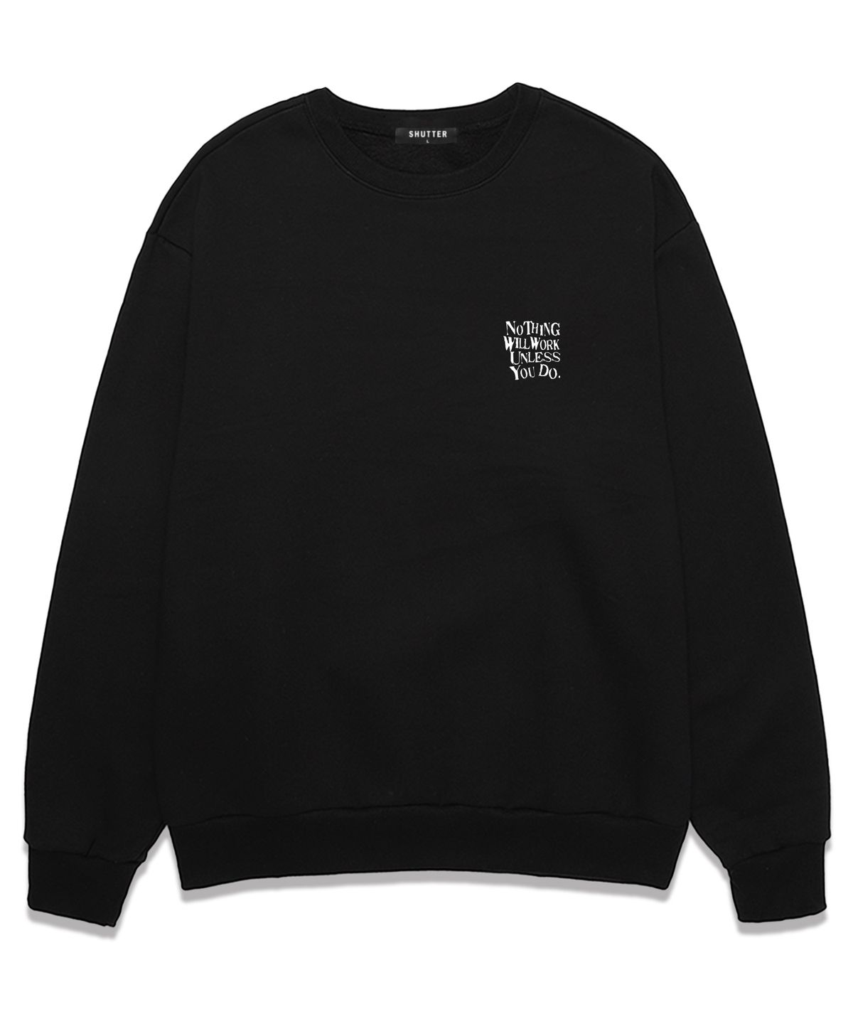 셔터(SHUTTER) UNLESS UO DO 맨투맨 (SLS021) 블랙