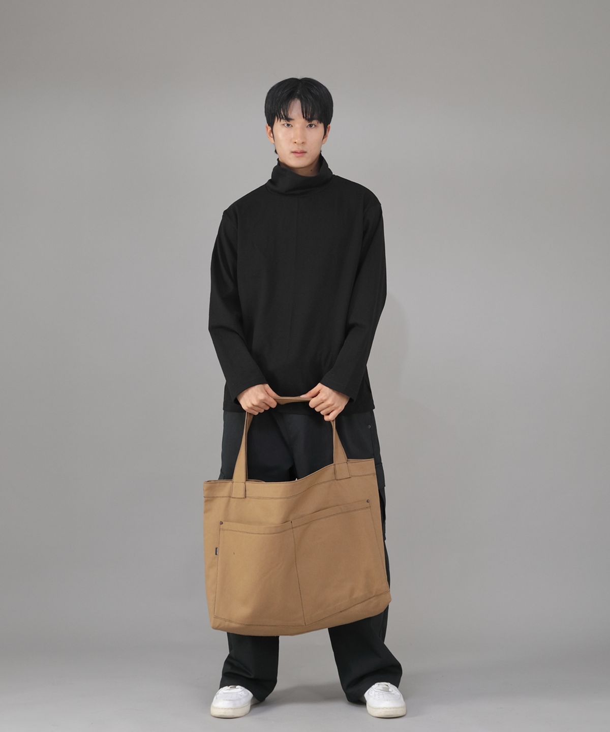 세인트크루(SAINTCREW) 메가 빅사이즈 펜타곤 에코백 MBE-141 카멜 BKS