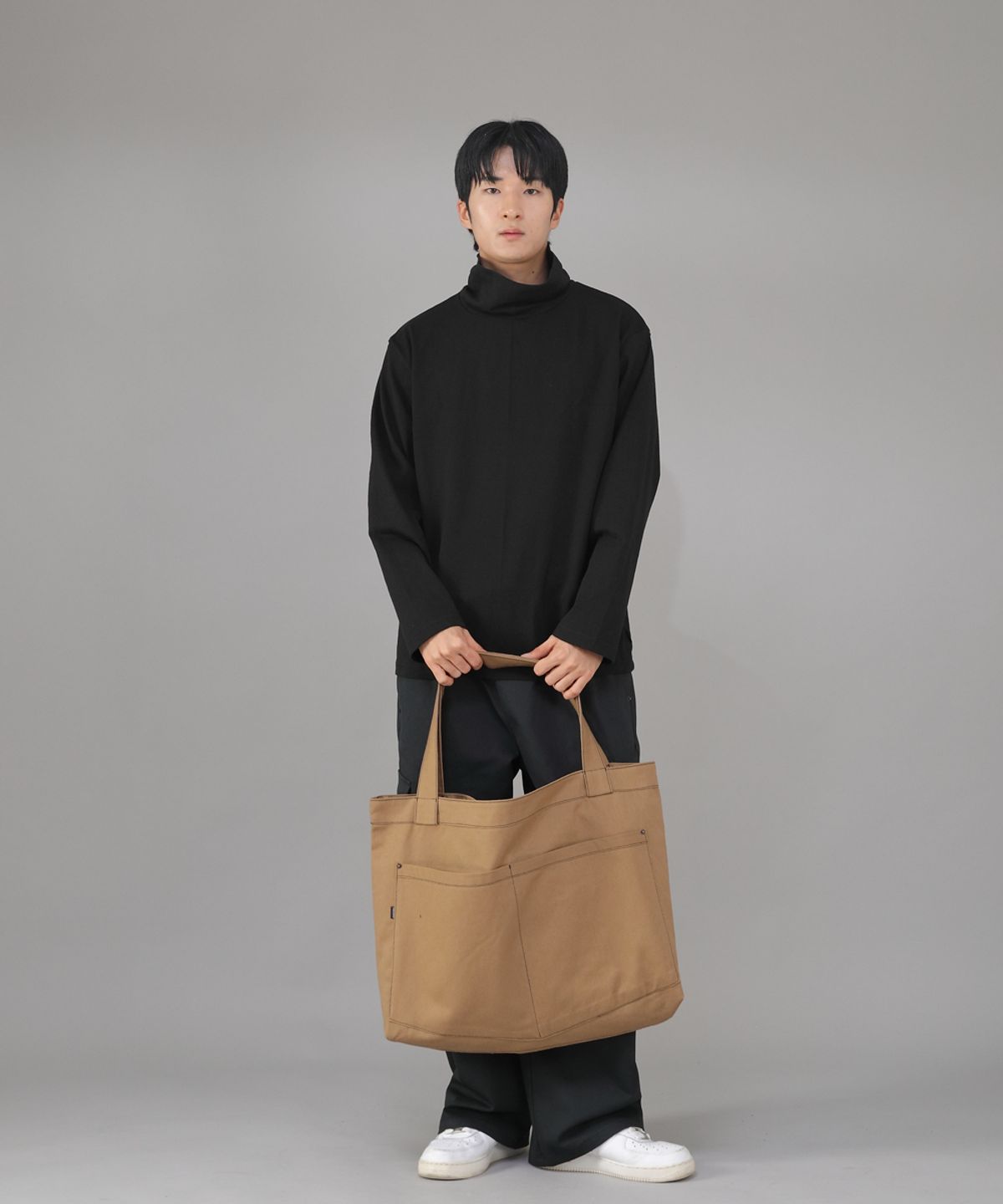 세인트크루(SAINTCREW) 메가 빅사이즈 펜타곤 에코백 MBE-141 카멜 BKS