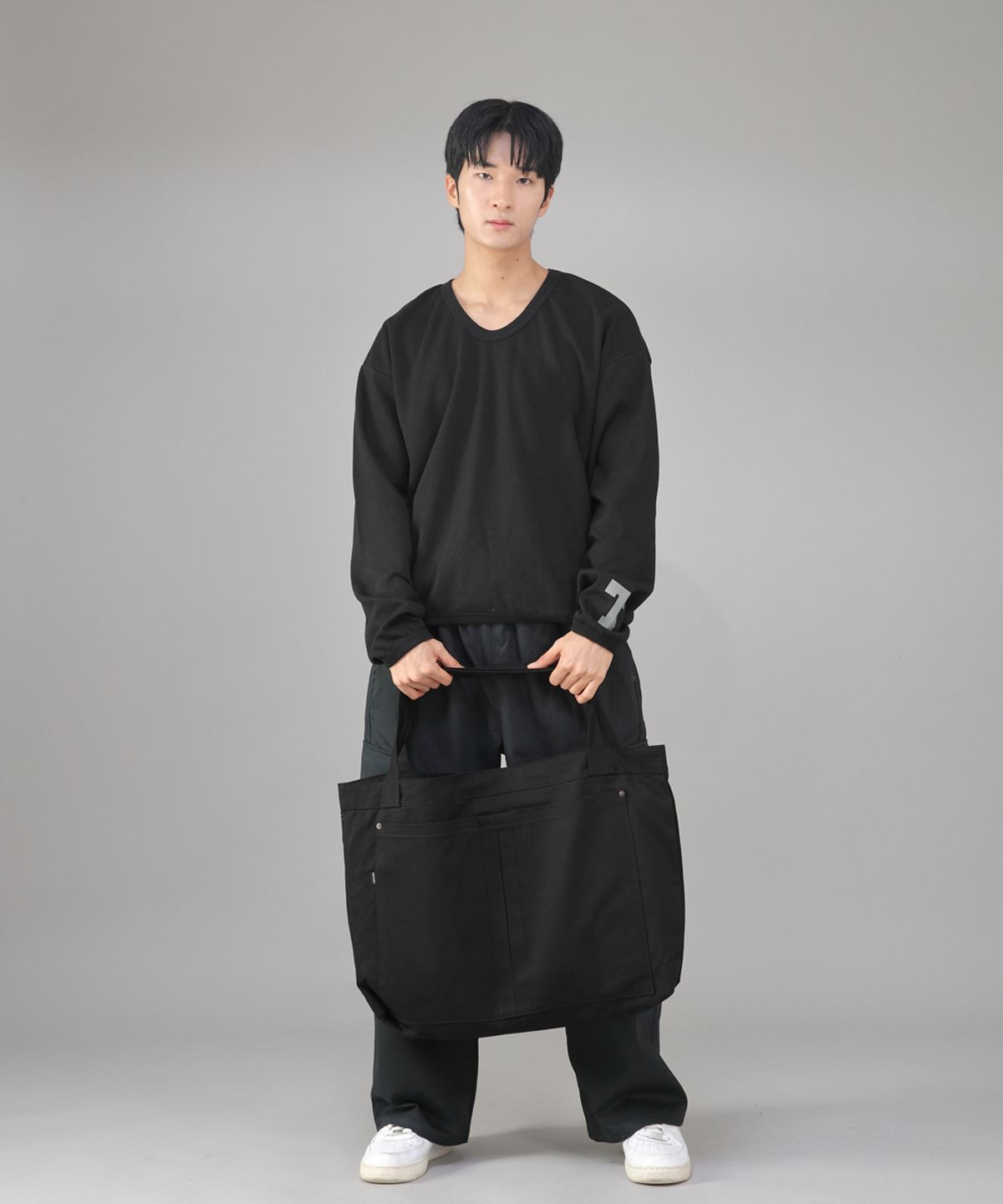 세인트크루(SAINTCREW) 메가 빅사이즈 카고 에코백 MCE-142 블랙 BKS