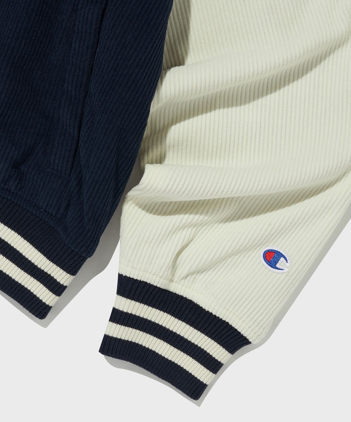챔피온(CHAMPION) 여성 코듀로이 스냅 바시티 자켓 Dark Navy