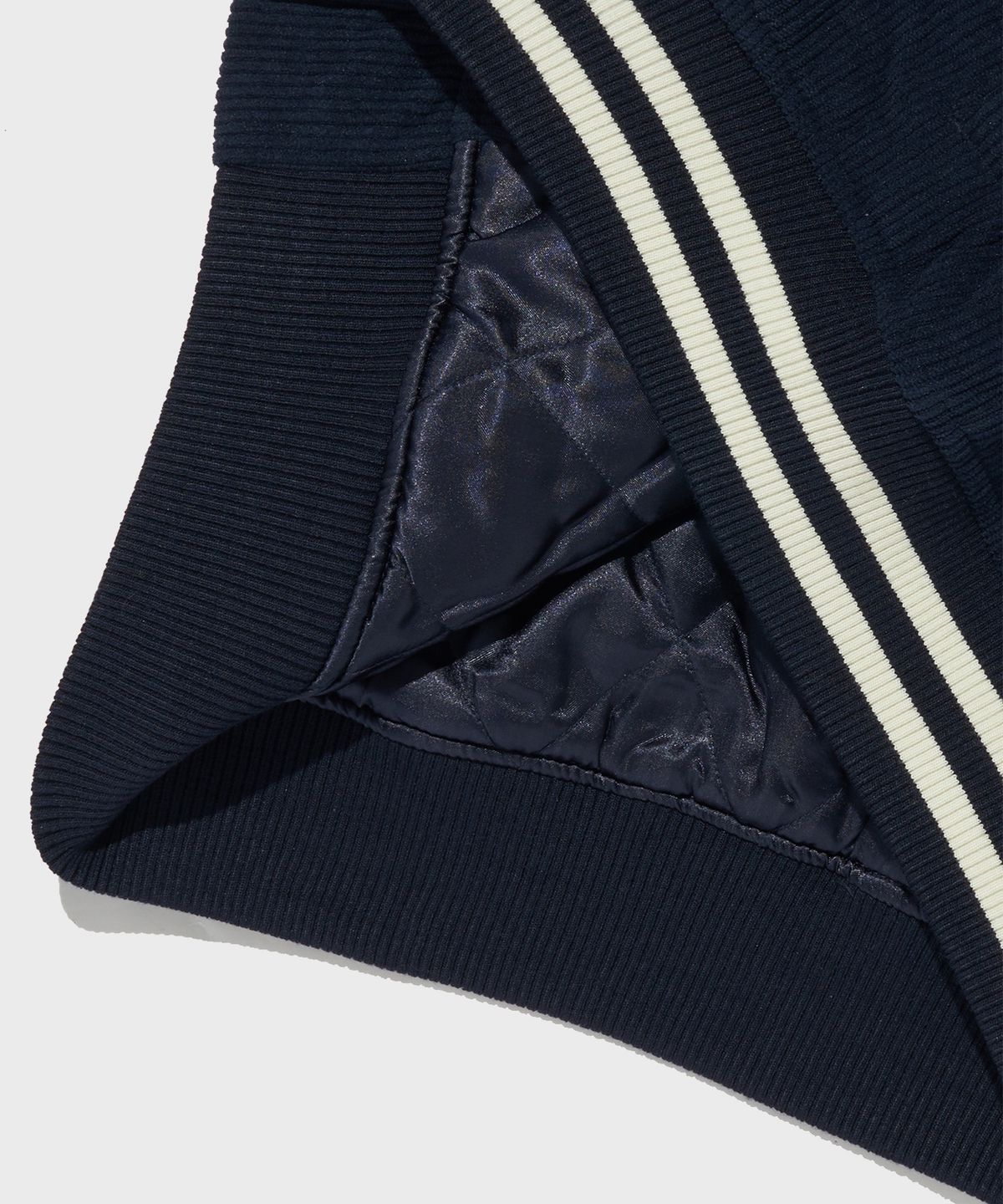 챔피온(CHAMPION) 여성 코듀로이 스냅 바시티 자켓 Dark Navy