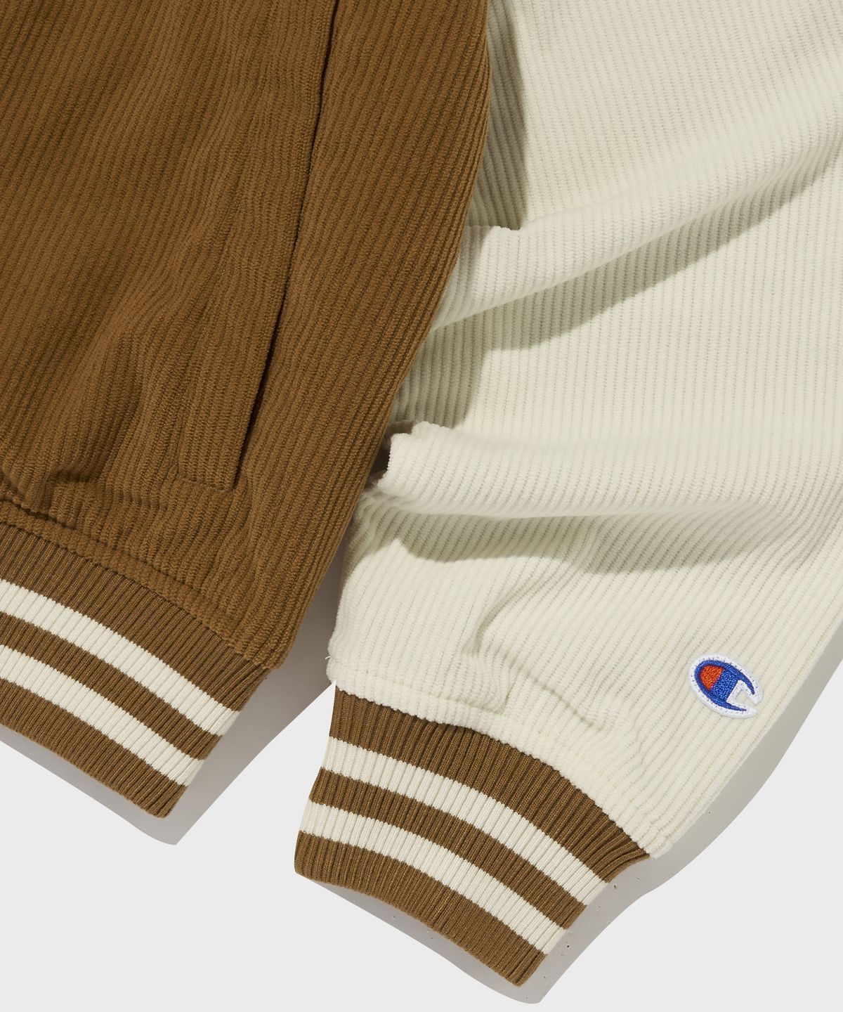 챔피온(CHAMPION) 여성 코듀로이 스냅 바시티 자켓 Camel