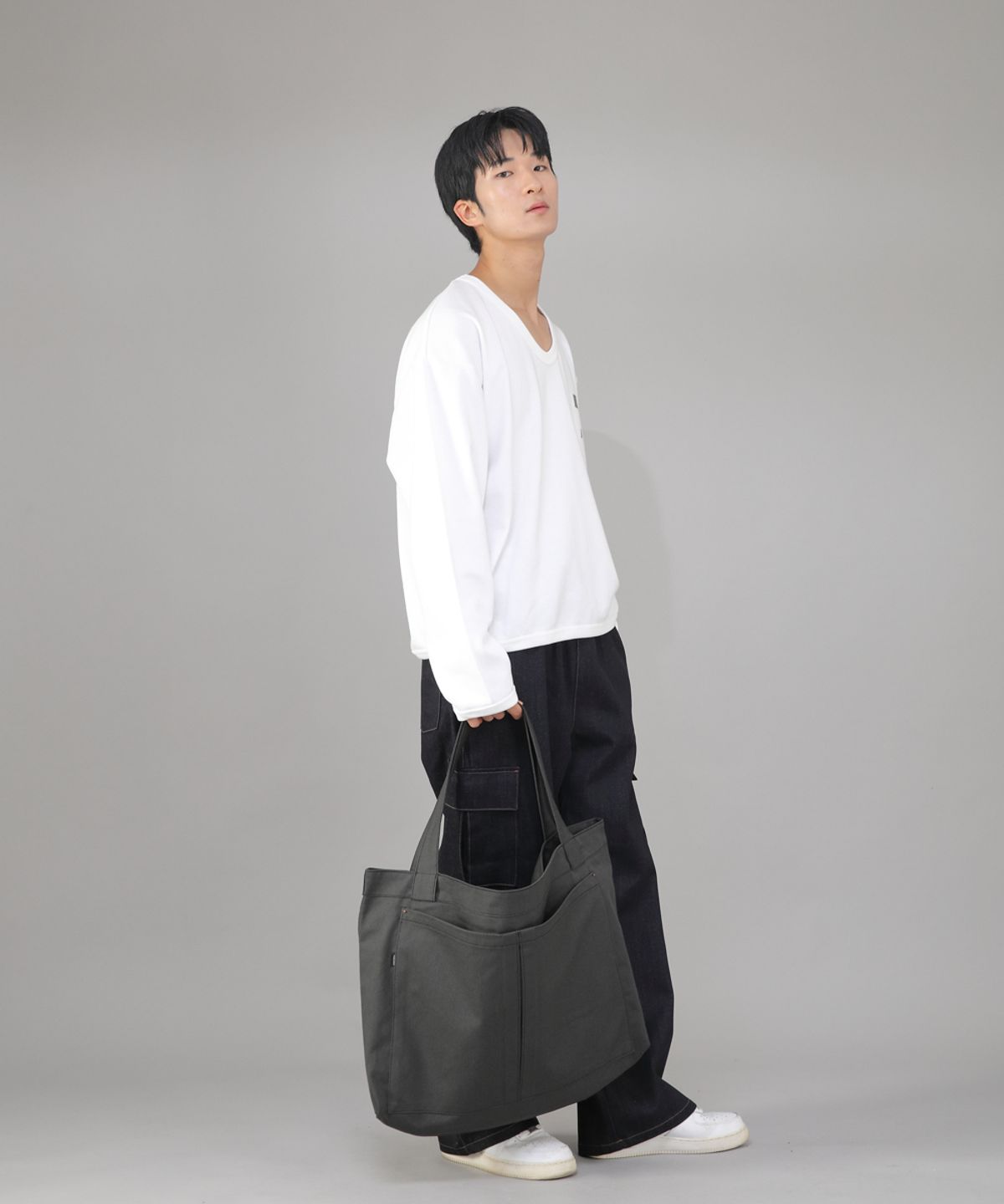 세인트크루(SAINTCREW) 메가 빅사이즈 카고 에코백 MCE-142 다크그레이 BKS