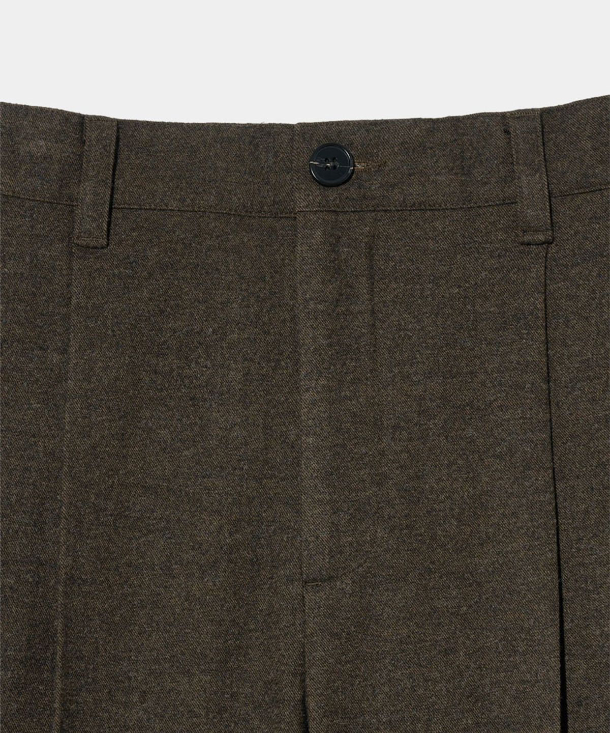 메종미네드(MAISON MINED) WOOL ONE TUCK SLACKS BROWN