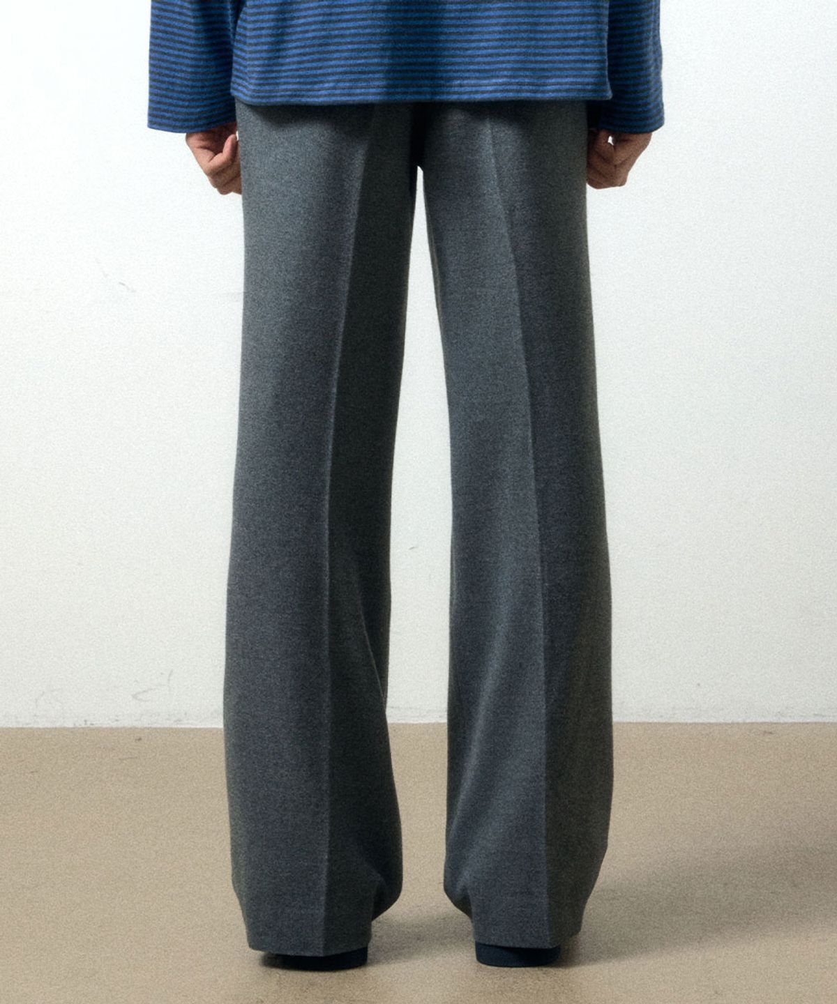 메종미네드(MAISON MINED) WOOL ONE TUCK SLACKS GREY