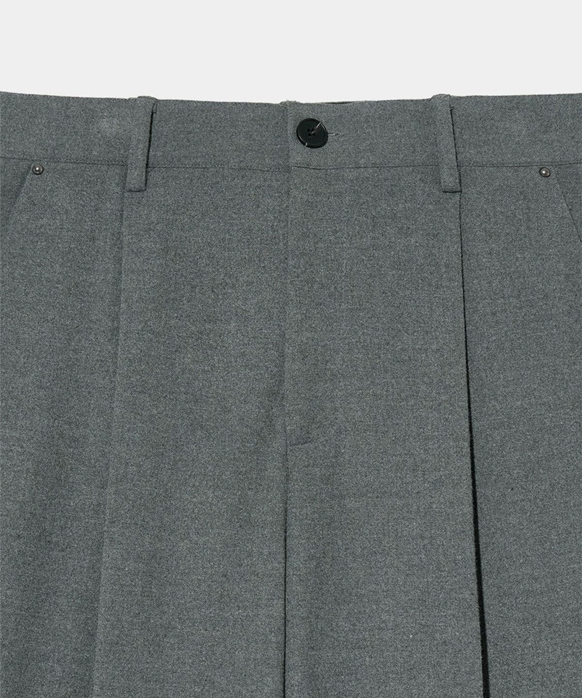 메종미네드(MAISON MINED) WOOL ONE TUCK SLACKS GREY