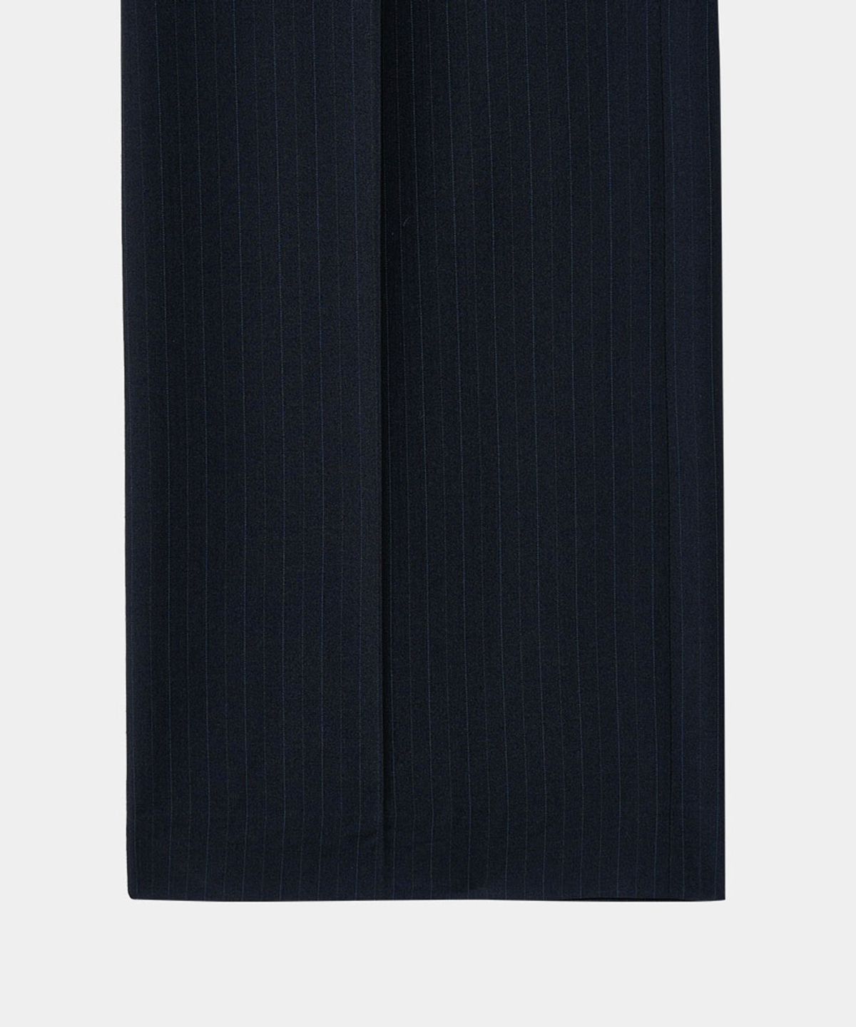 메종미네드(MAISON MINED) PIN STRIPE TWO TUCK PANTS NAVY