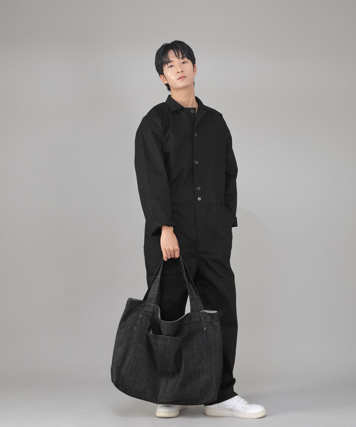 세인트크루(SAINTCREW) 메가 빅사이즈 카고 에코백 MCE-142 데님블랙 BKS
