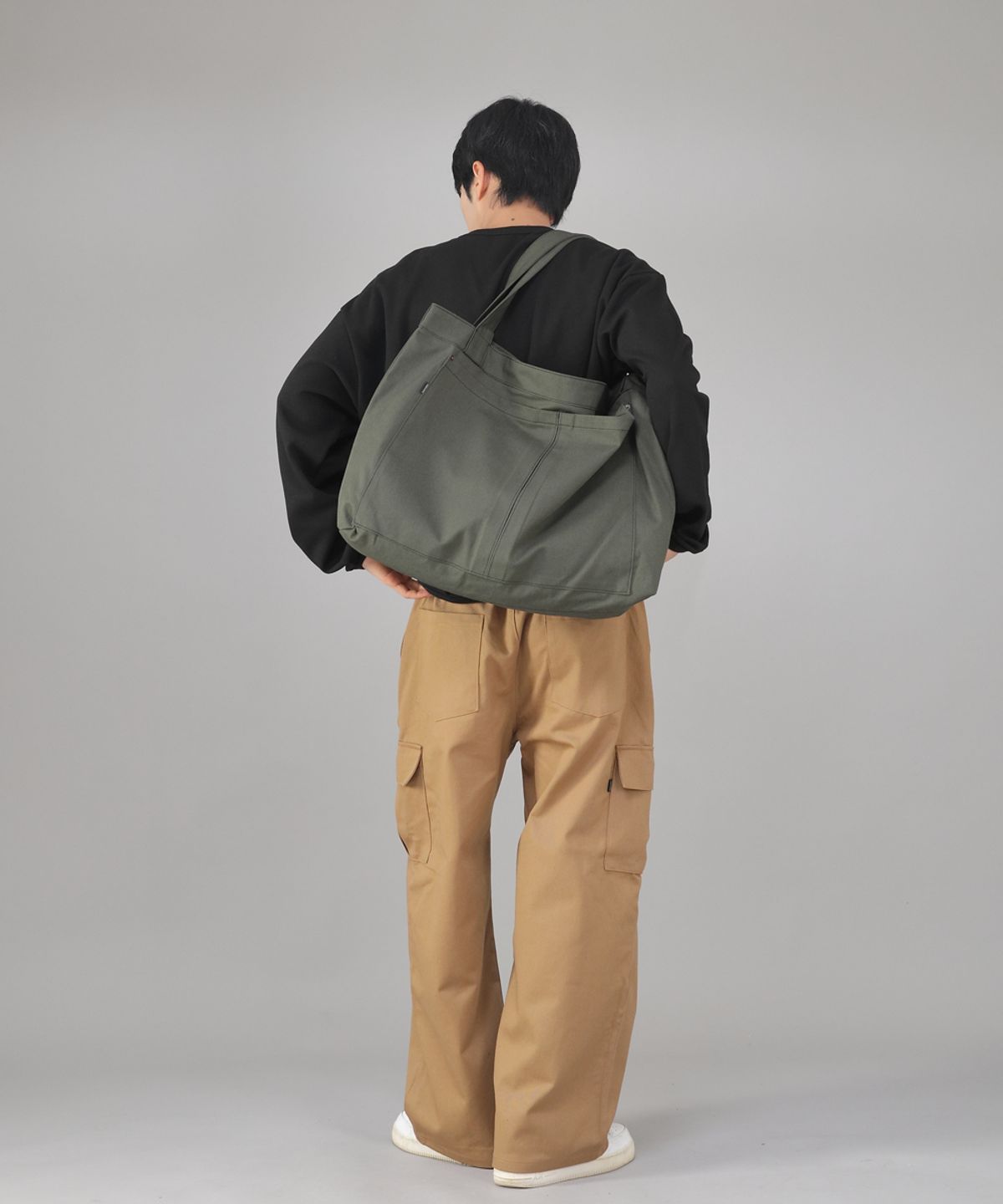 세인트크루(SAINTCREW) 메가 빅사이즈 카고 에코백 MCE-142 카키 BKS