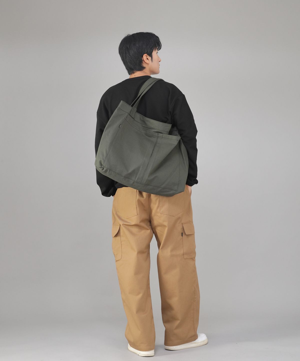 세인트크루(SAINTCREW) 메가 빅사이즈 카고 에코백 MCE-142 카키 BKS