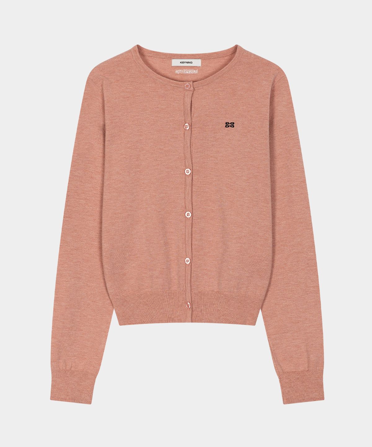 키시닝(KISYNING) New Classic Crew Neck Cardigan (Pink)