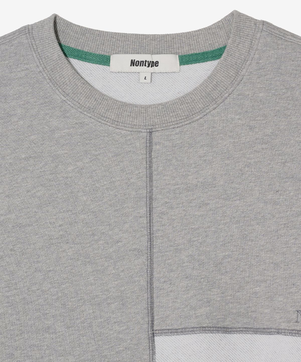논타입(NONTYPE) MONDRIAN REVERSE SWEATSHIRTS (GREY)