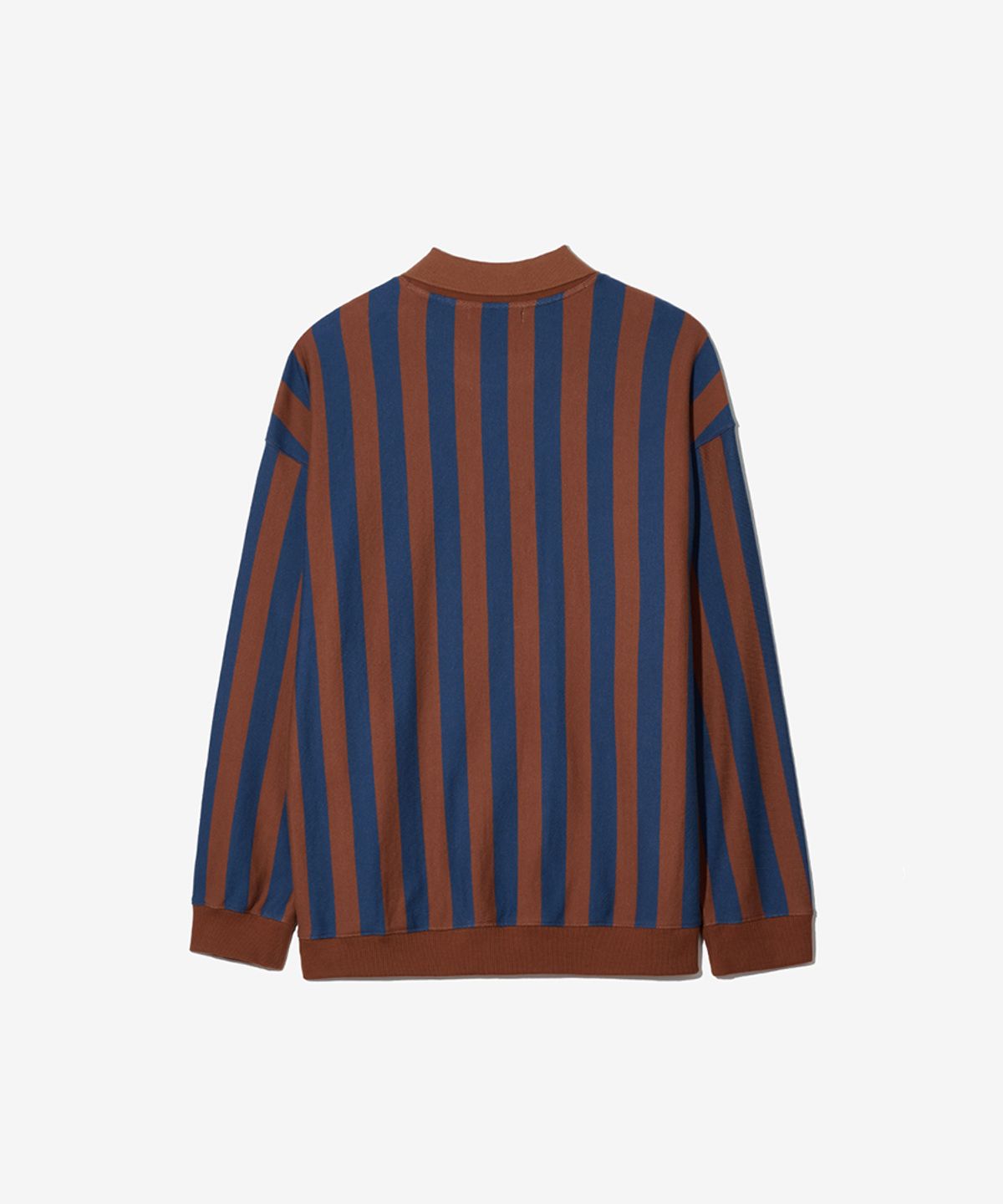 논타입(NONTYPE) STRIPE FOOTBALL SWEATSHIRTS (BROWN)