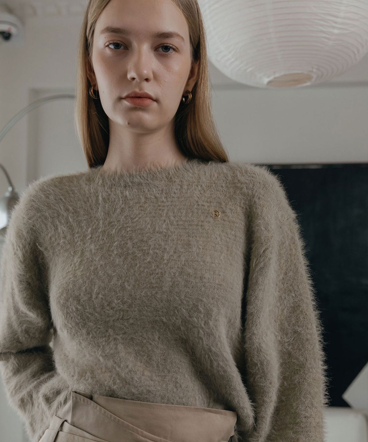 일로제(ILROZE) 롱헤어 소프트 스웨터 (베이지)
