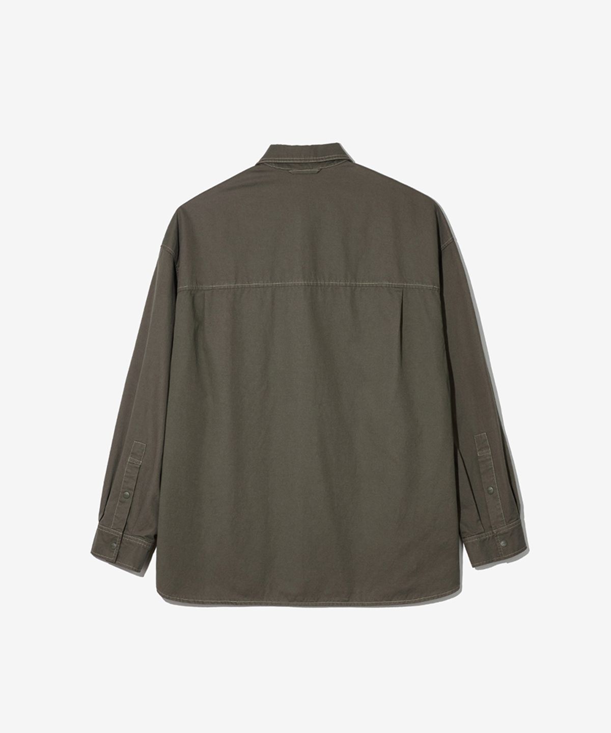 논타입(NONTYPE) ROUNDED POCKET STITCH SHIRTS (KAHKI)