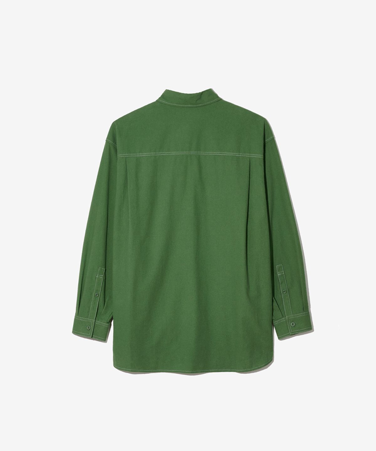 논타입(NONTYPE) MODIFIED POCKET FLANNEL SHIRTS (GREEN)