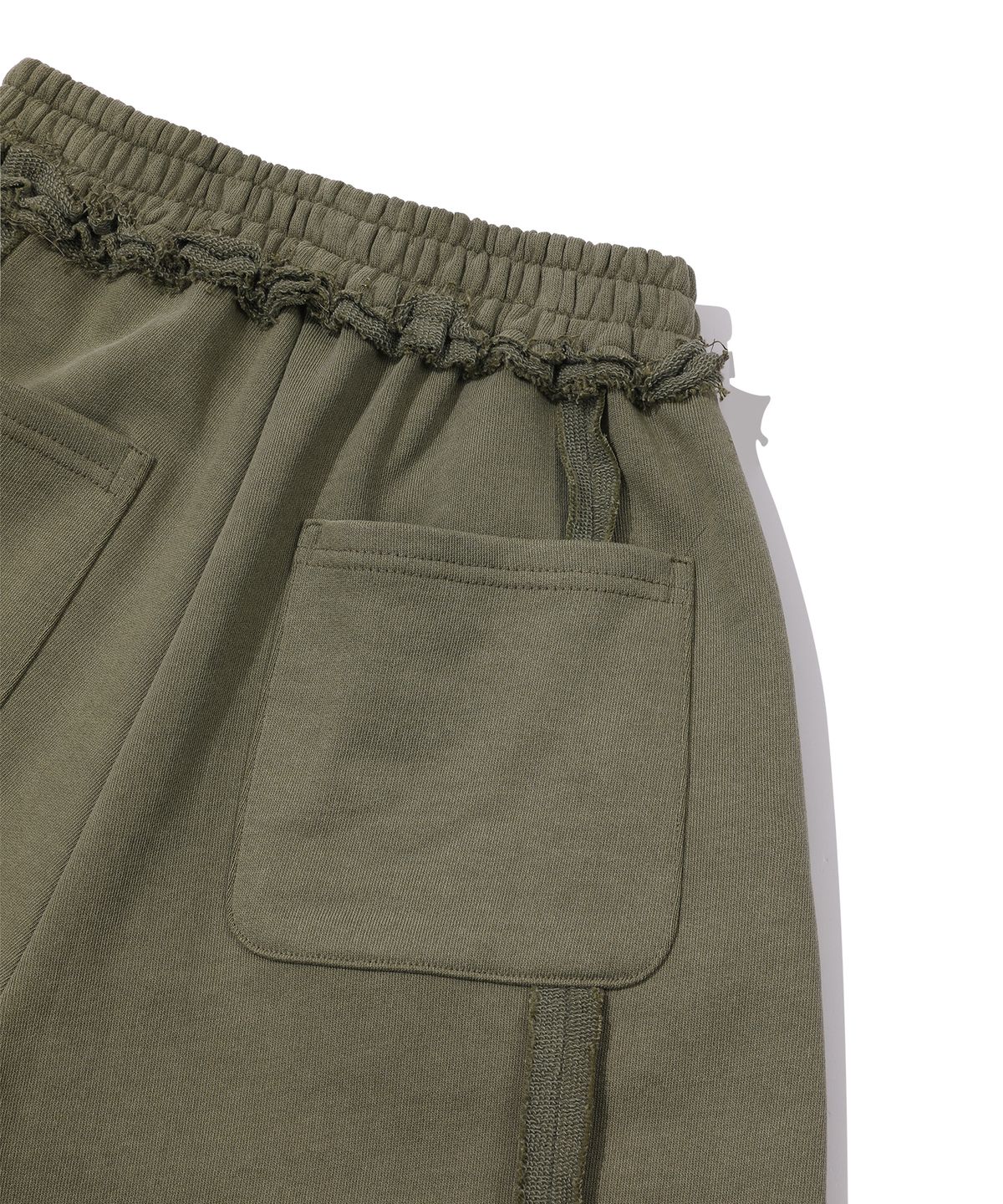 에피소드 언타이틀(EPISODE UNTITLED) PIGMENT OPEN-CUT SWEATPANTS_KHAKI