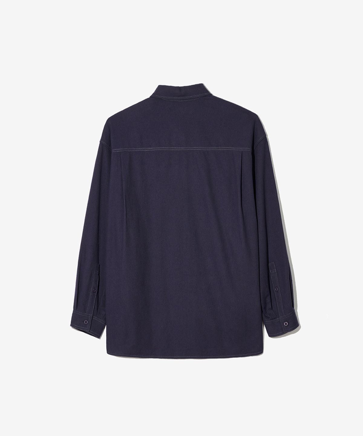 논타입(NONTYPE) MODIFIED POCKET FLANNEL SHIRTS (PURPLE)