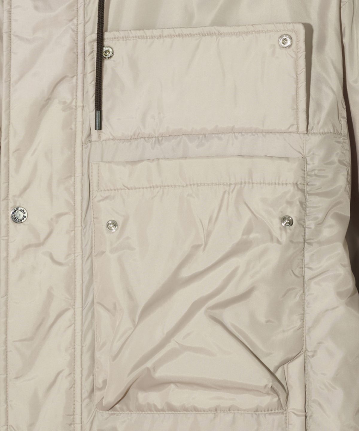 논타입(NONTYPE) POCKET LAYERED HOODED JUMPER (BEIGE)
