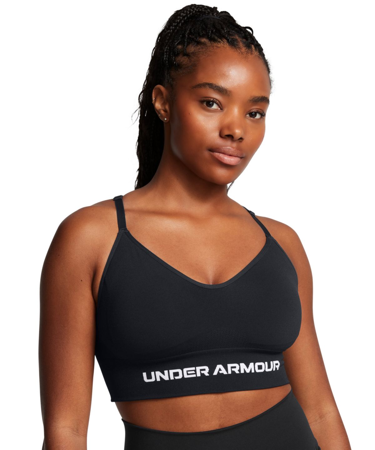 언더아머(UNDERARMOUR) 여성 배니시 심리스 로우 스포츠 브라 1384417-001