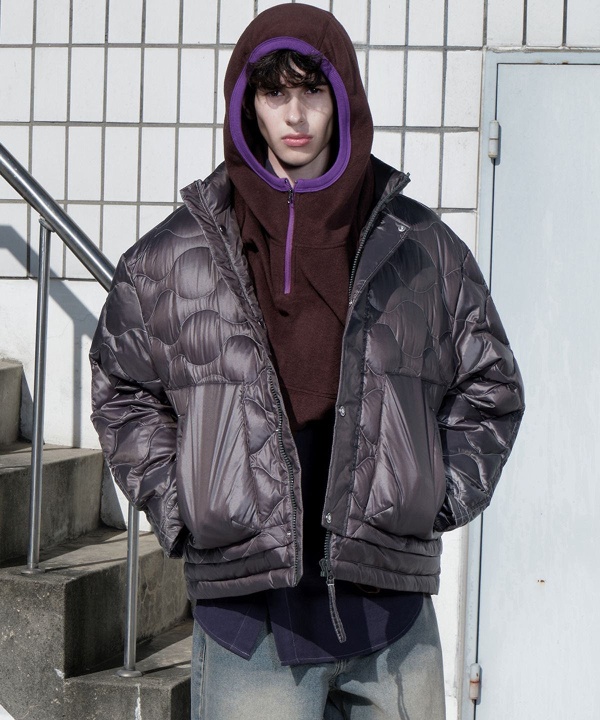 논타입(NONTYPE) WAVE MIDDLE DOWN JUMPER (KHAKI)