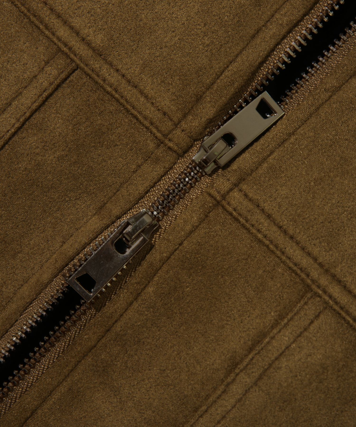 MUSINSA | TRILLION Corduroy collar suede zip-up work jacket