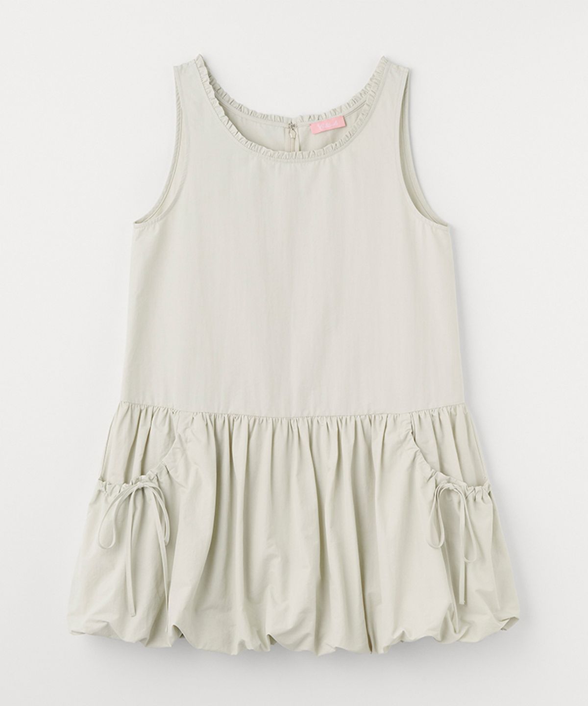 셀리테일즈(CELITAILS) BALLOON MINI DRESS_LIGHT GREY