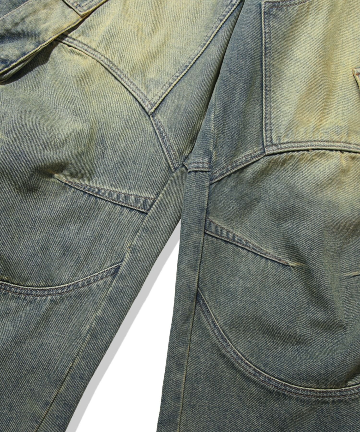 MUSINSA | TRILLION Double Layer Carpenter Cargo Denim Pants