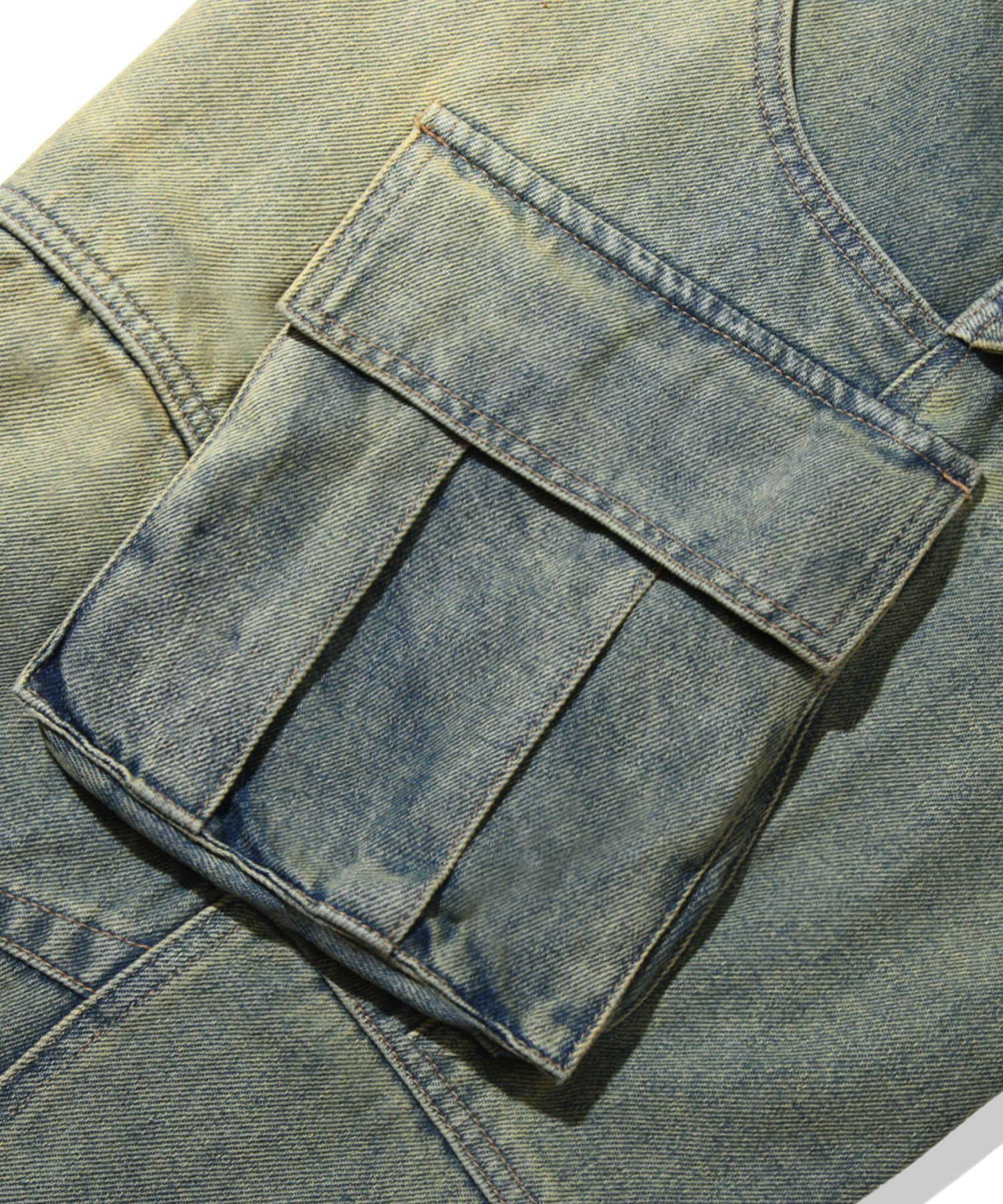 MUSINSA | TRILLION Double Layer Carpenter Cargo Denim Pants