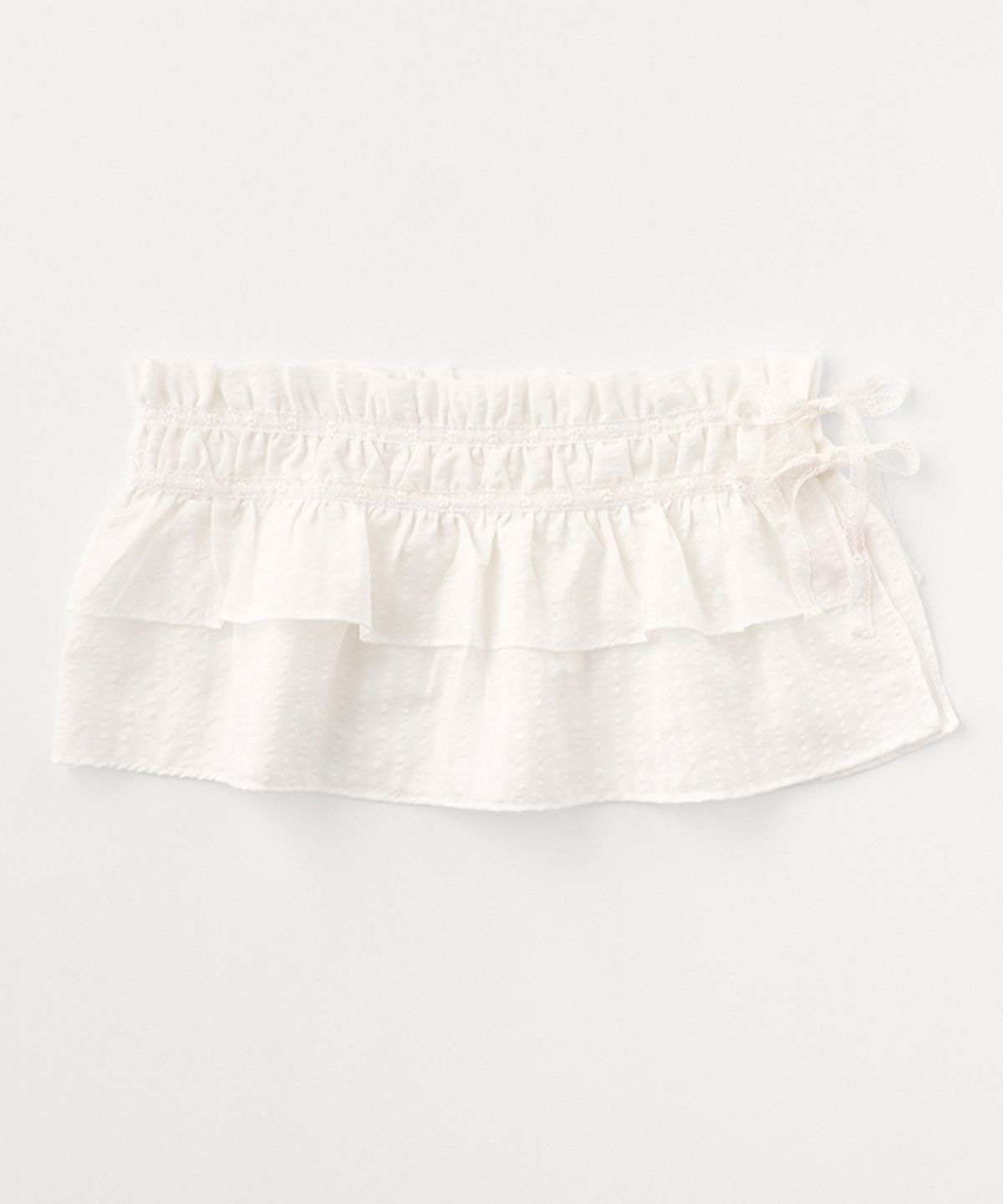 셀리테일즈(CELITAILS) CHECK SHIRRING WRAP SKIRT_IVORY