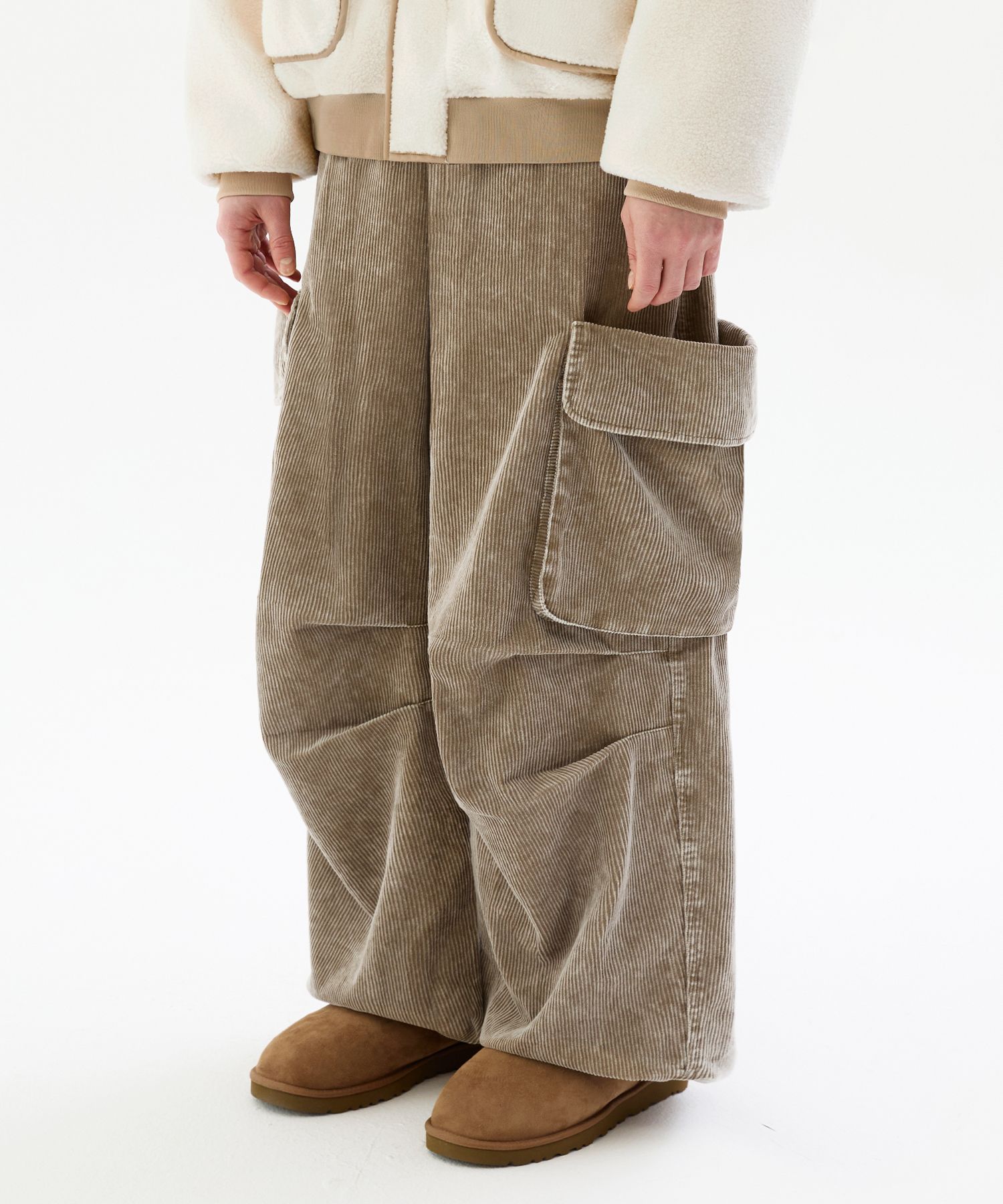 【BAON】[unisex] Mikai Banding String Corduroy Cargo Pants MUSINSA | TRILLION Vintage Tie Dye Corduroy Cargo Pants [Beige]