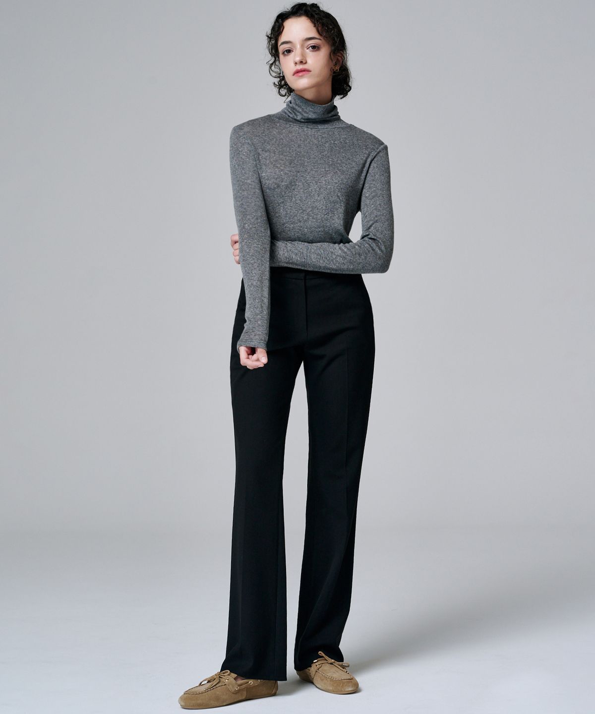 마롭(MALOUPE) 2131 스트레치 슬림 부츠컷팬츠 (블랙)