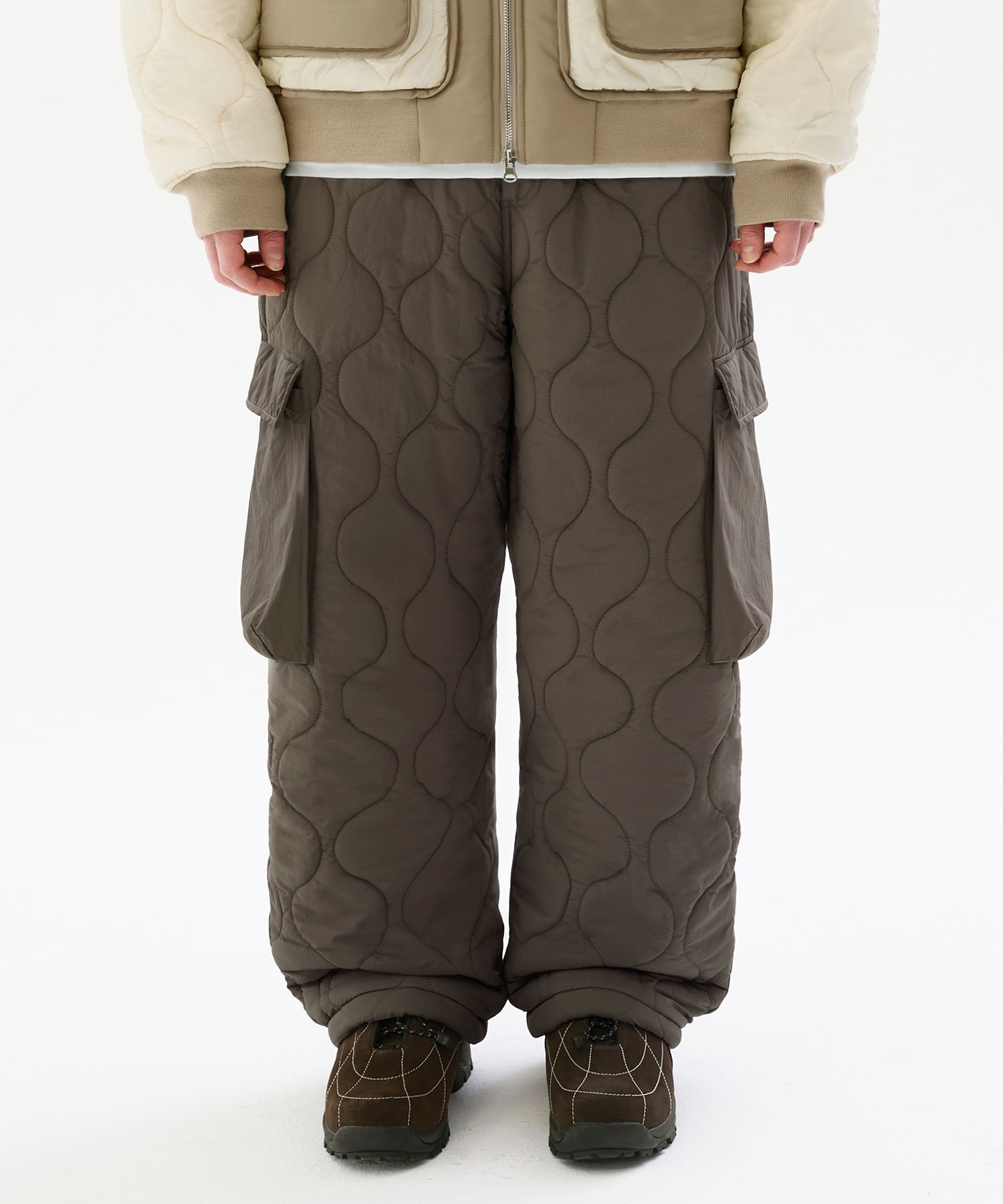 MUSINSA | TRILLION Quilted Padded Warmer Banding Cargo Wide