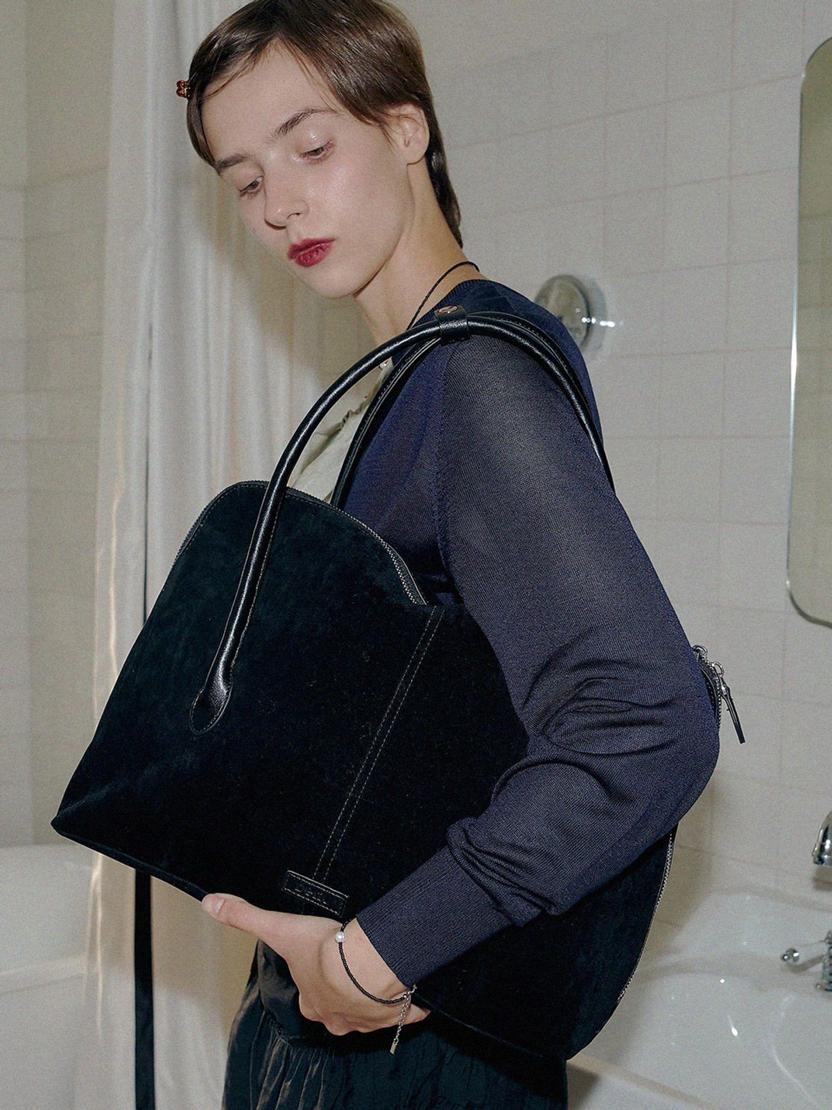 데누(DENU) Marmeldi Bag [Suede Black]