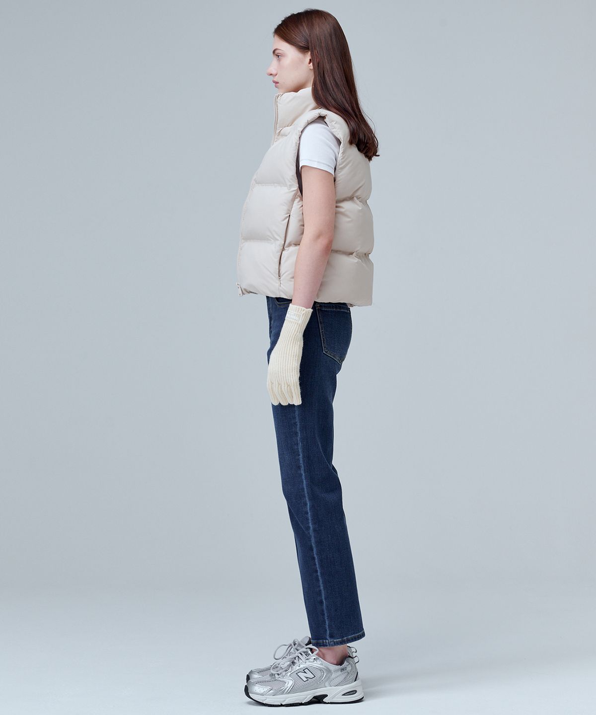 마롭(MALOUPE) 9127 기모 크롭 스트레이트 데님팬츠 (미디움 인디고)