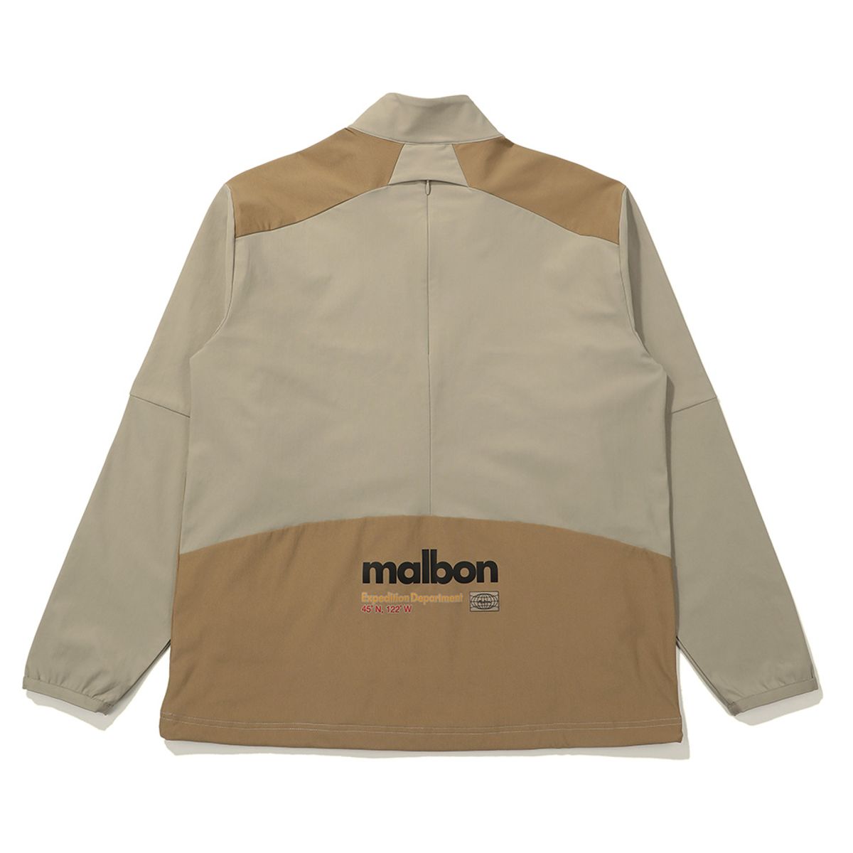 말본 골프(MALBON GOLF) 벤틸 기모 하프집 티셔츠 GREYISH BEIGE