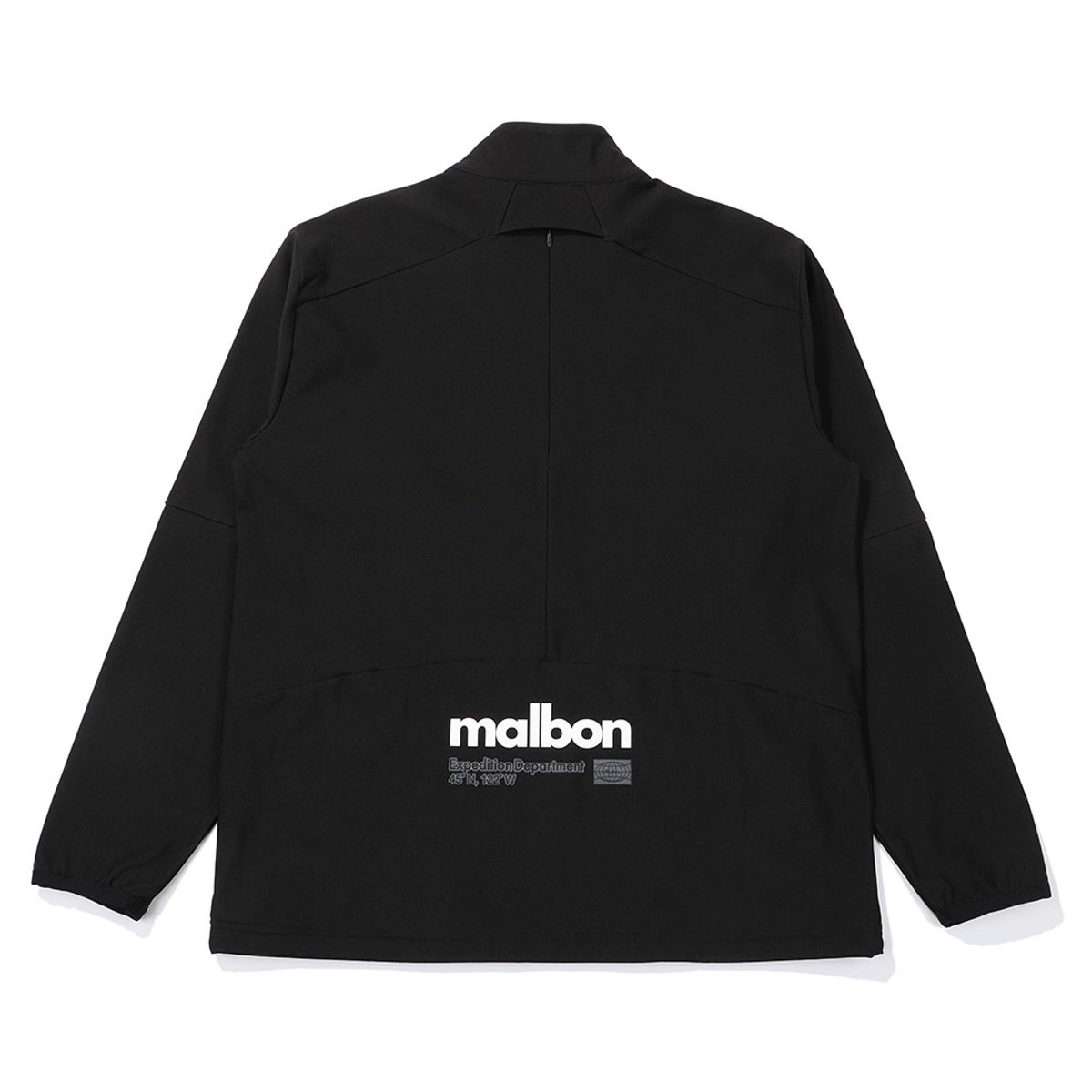 말본 골프(MALBON GOLF) 벤틸 기모 하프집 티셔츠 BLACK