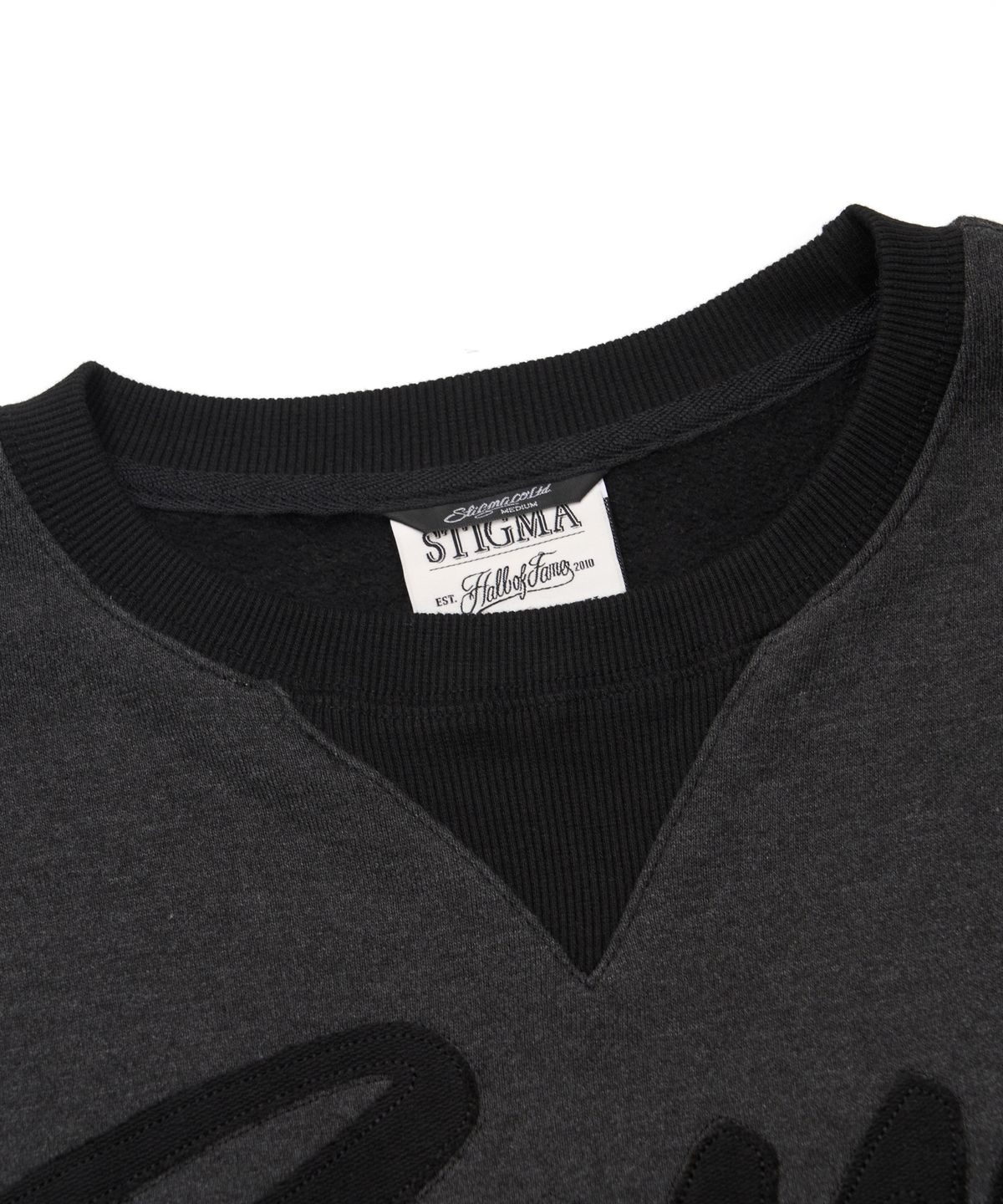 스티그마(STIGMA) Fame Oversized Crewneck Charcoal