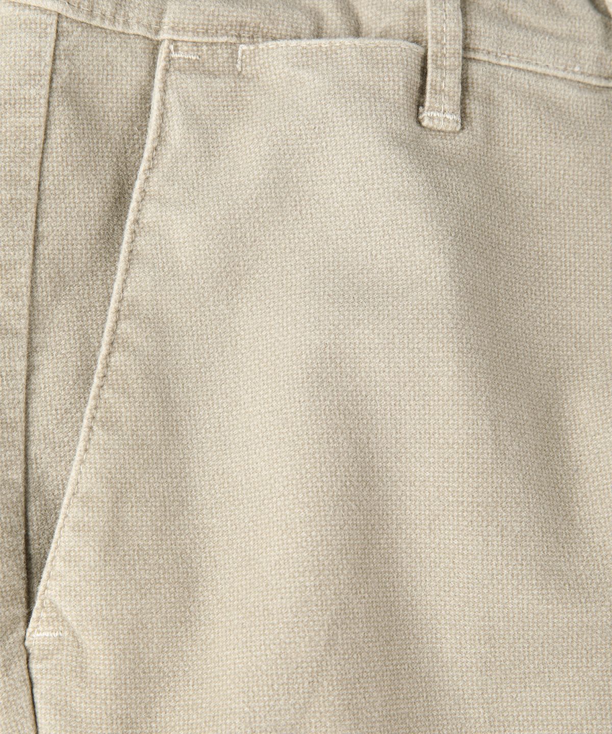 빠니깔레(PANICALE) 베이지 마이크로 패턴 슬림핏 코튼 팬츠