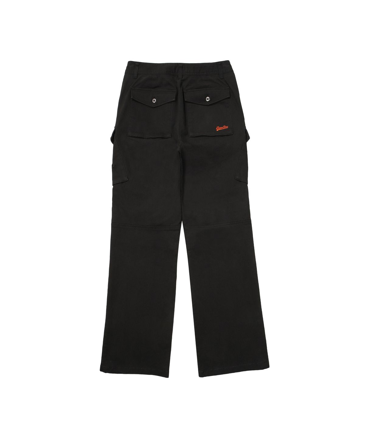 슈퍼드라이(SUPERDRY) W 카고 코튼 플레어 팬츠 블랙