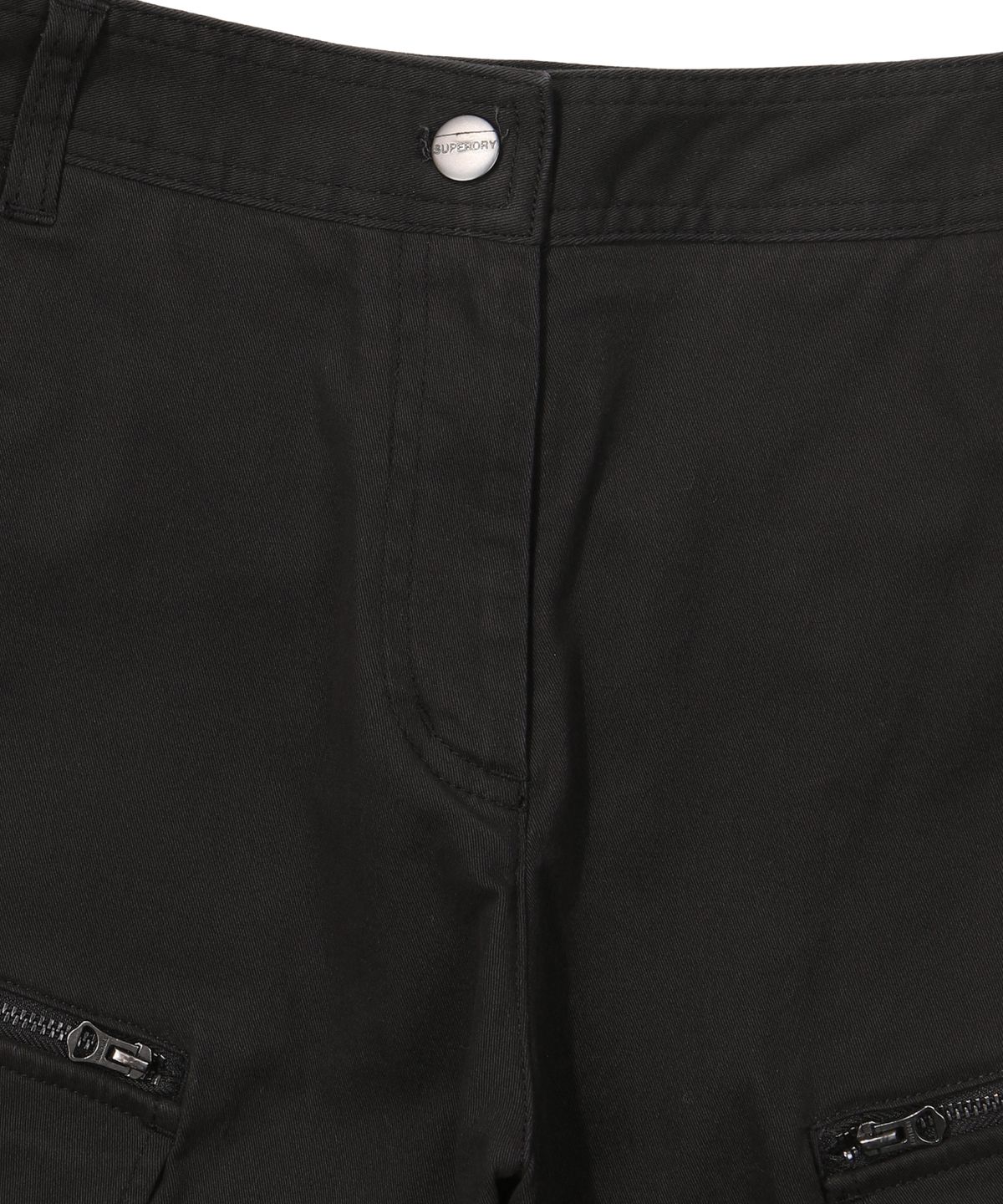 슈퍼드라이(SUPERDRY) W 카고 코튼 플레어 팬츠 블랙