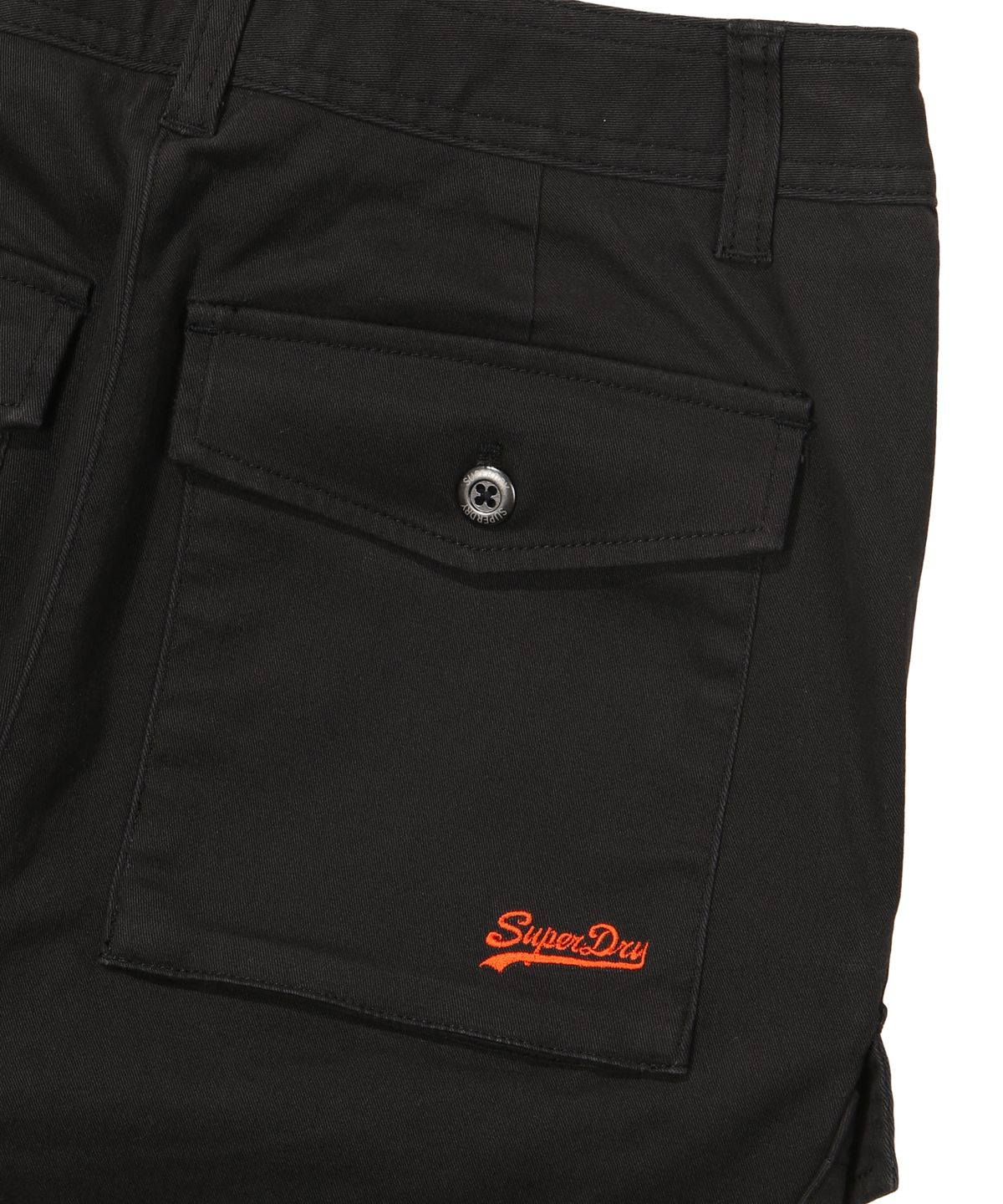 슈퍼드라이(SUPERDRY) W 카고 코튼 플레어 팬츠 블랙