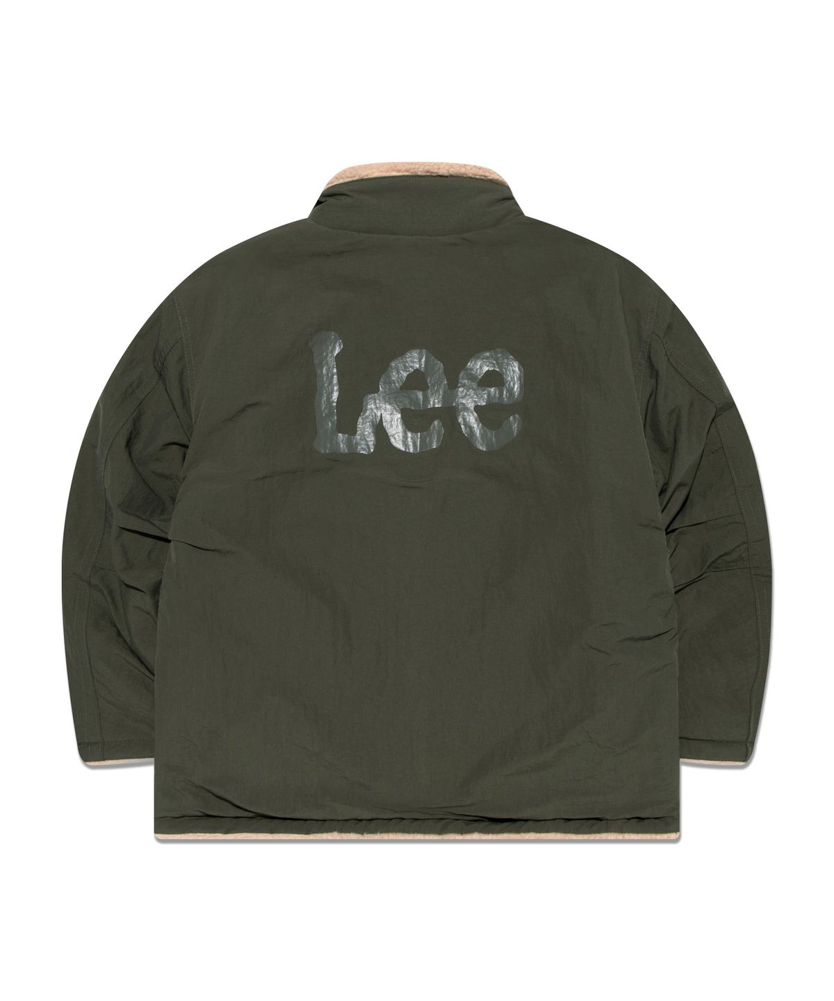 리 키즈(LEE KIDS) 리버서블 오버핏 쉐르파 점퍼 카키 LK2404JU02KH